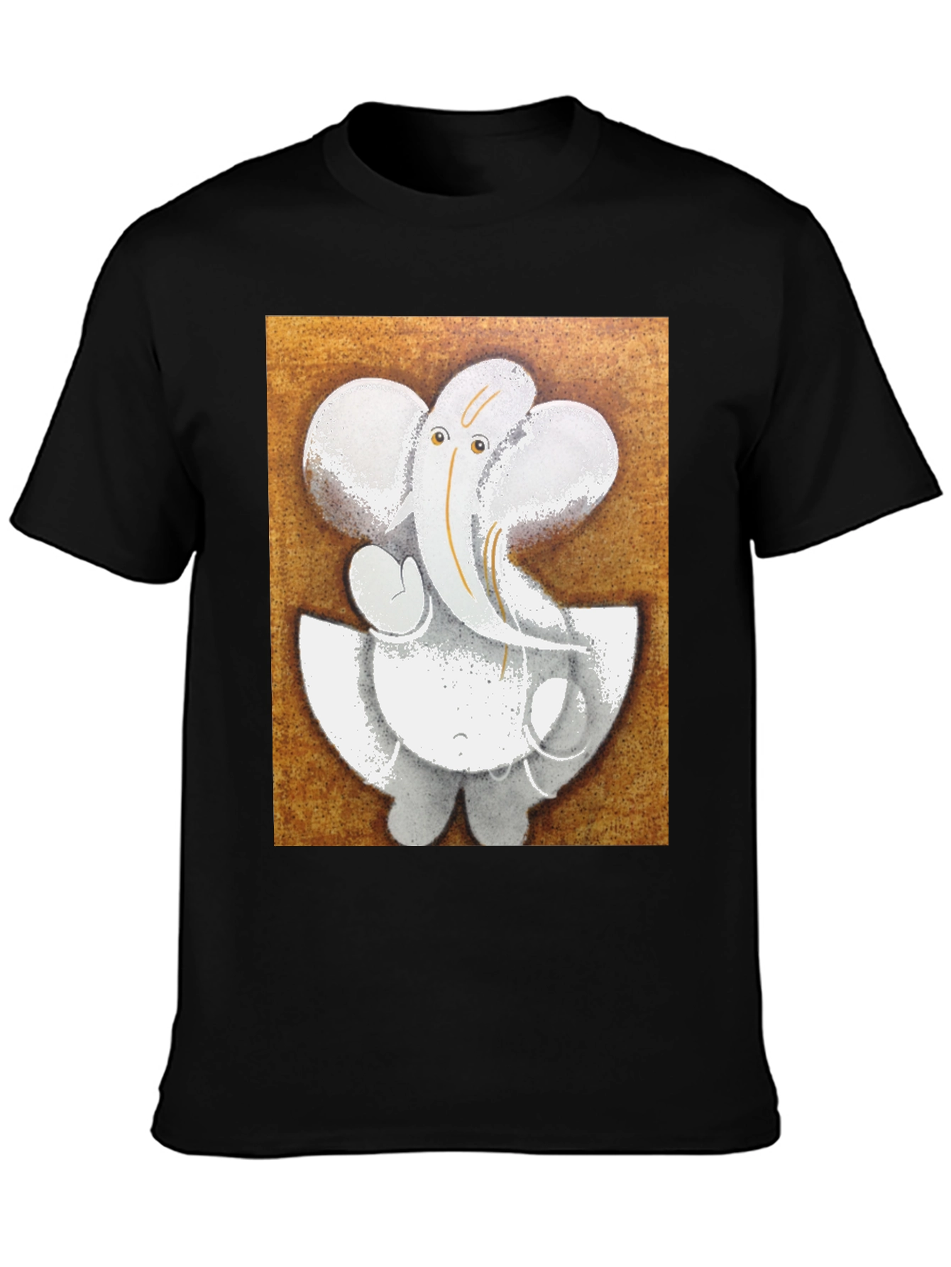 Ganesha Graphic T-Shirt - Black Cotton Blend