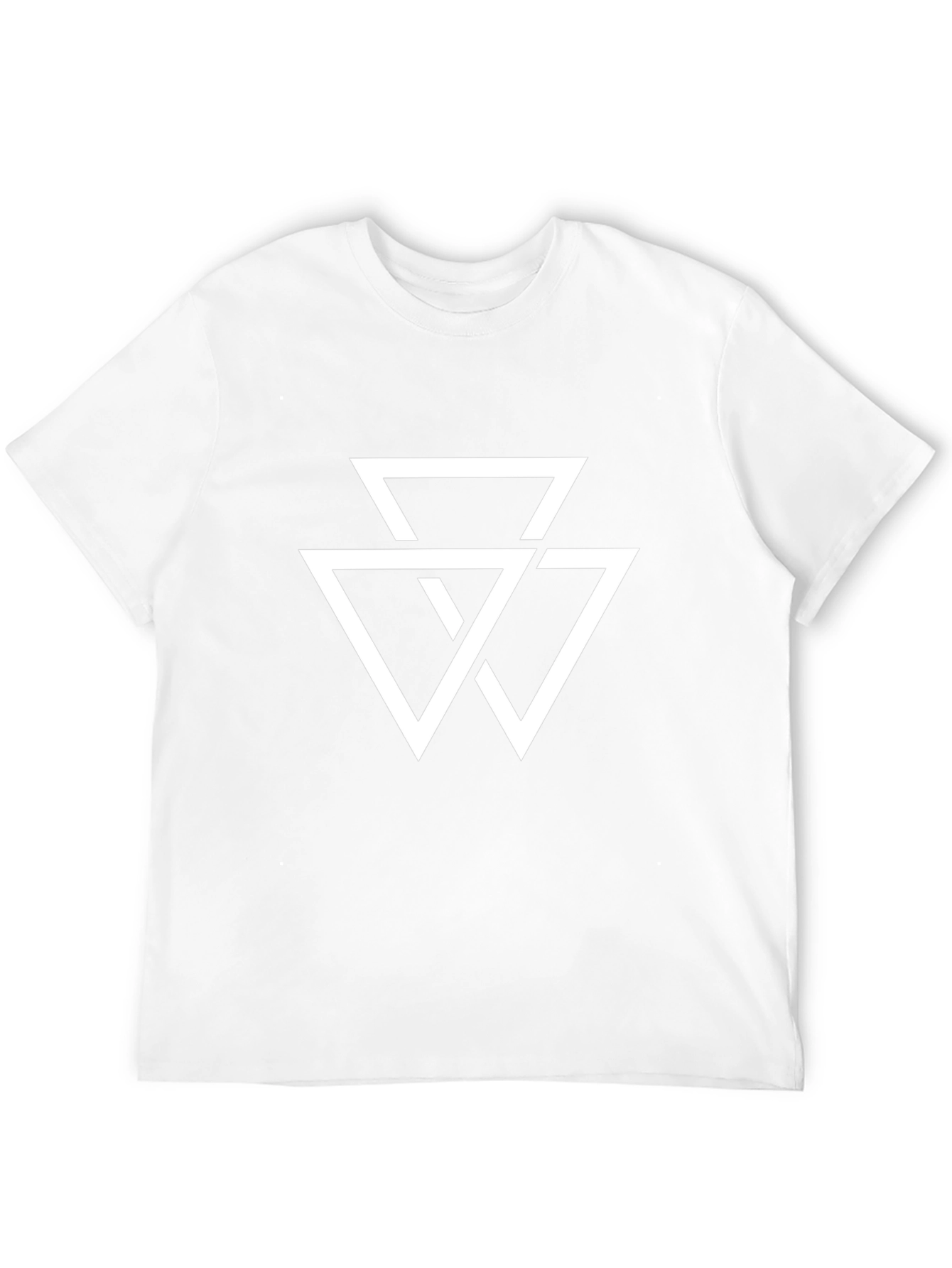 Geometric Triangle Graphic Tee - Black