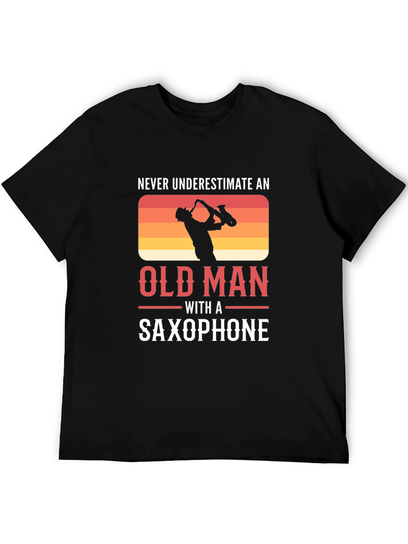 Old Man Saxophone T-Shirt - Musician Gift