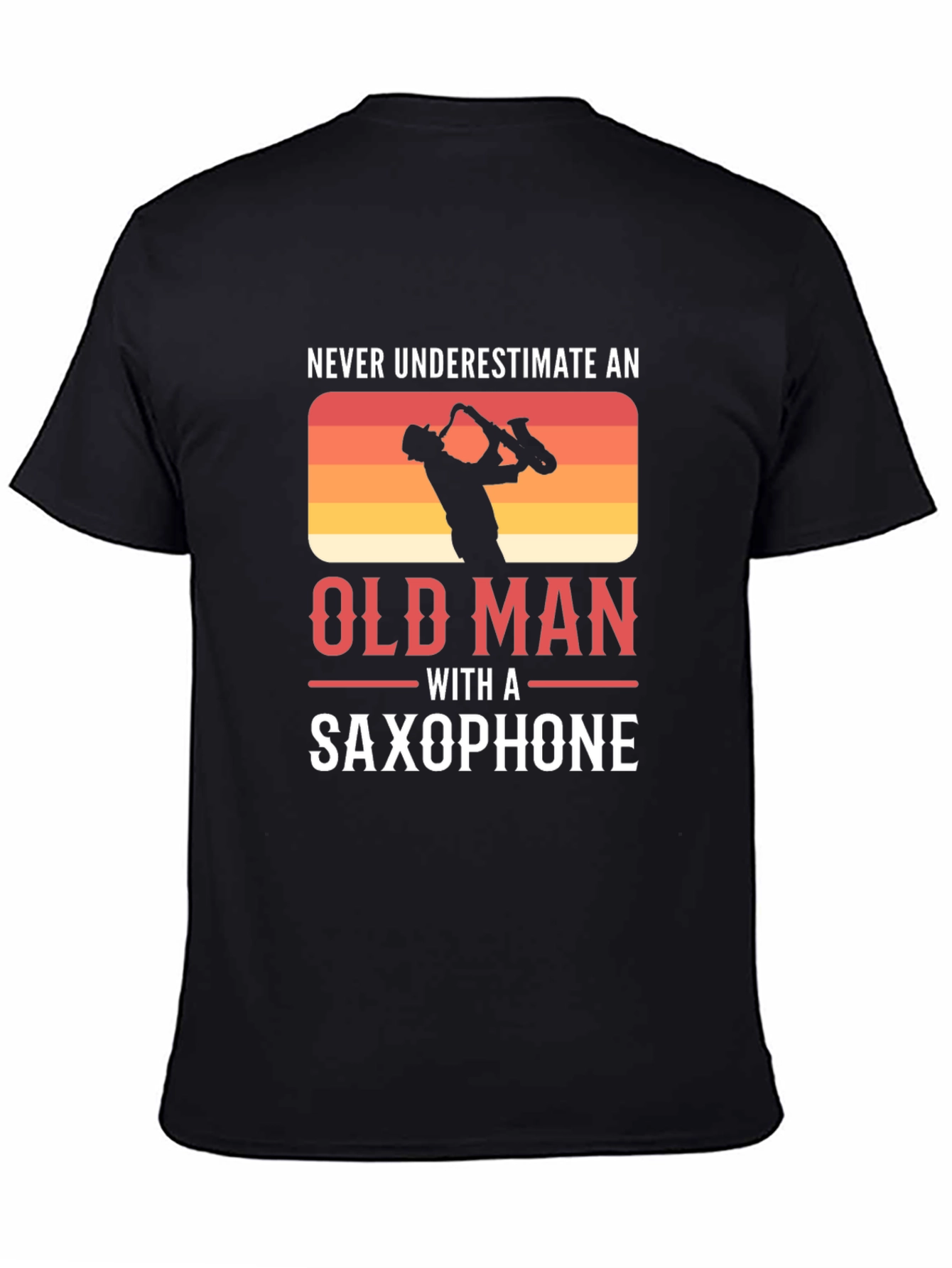 Old Man Saxophone T-Shirt - Musician Gift