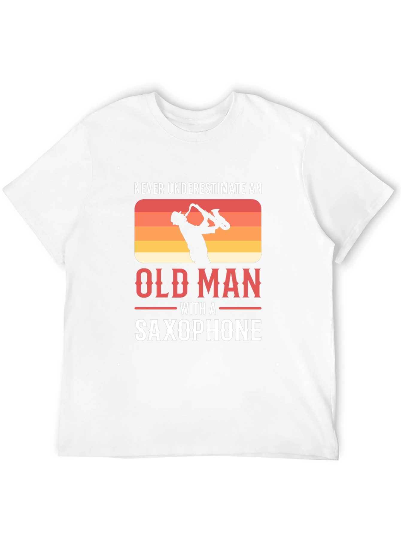 Old Man Saxophone T-Shirt - Musician Gift