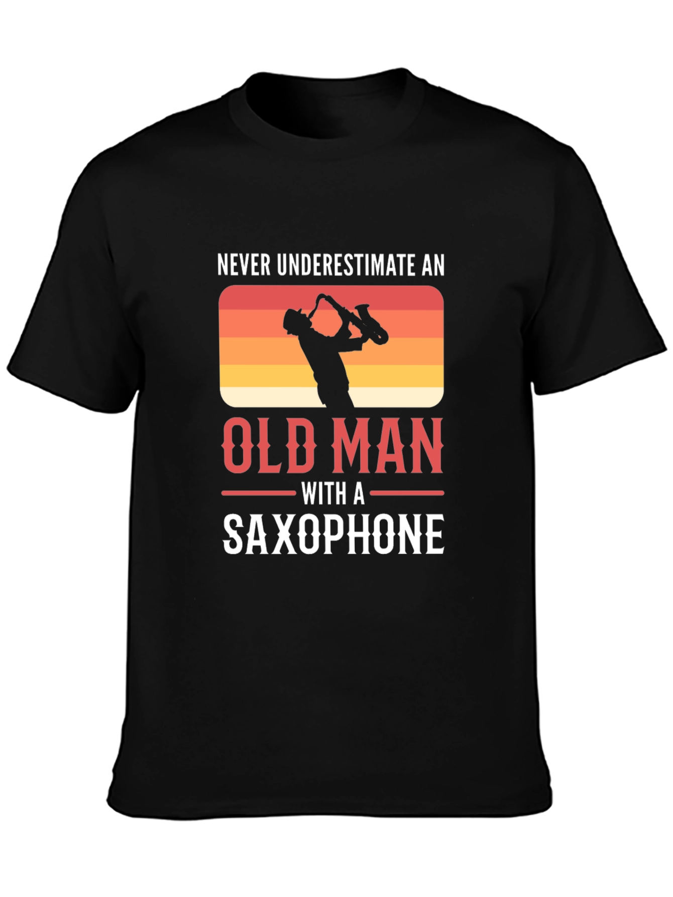 Old Man Saxophone T-Shirt - Musician Gift
