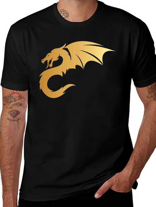 Golden Dragon Graphic Tee - Black T-Shirt