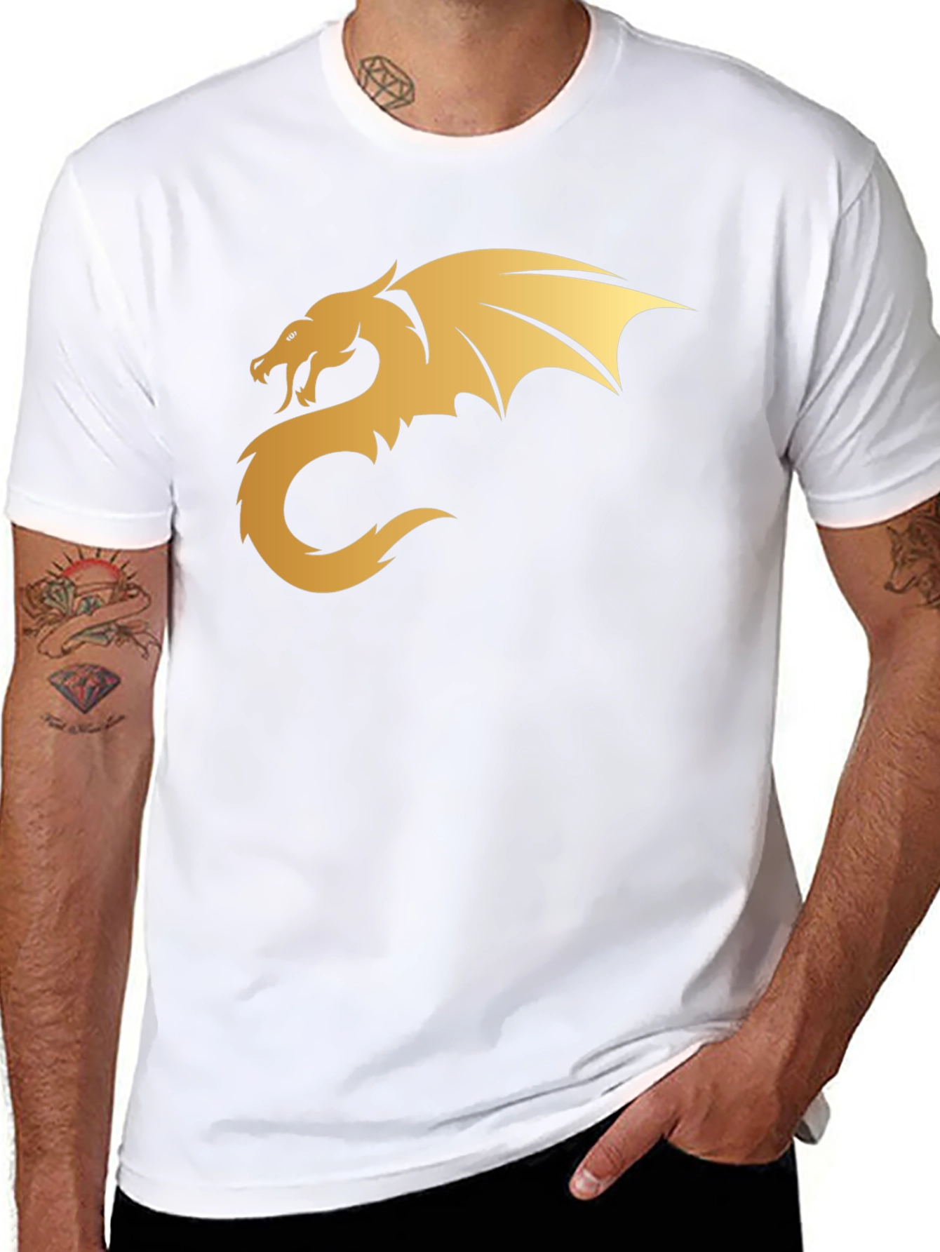 Golden Dragon Graphic Tee - Black T-Shirt