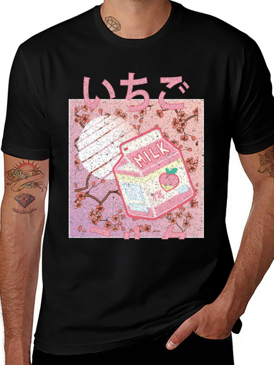 Strawberry Milk Aesthetic Graphic Tee