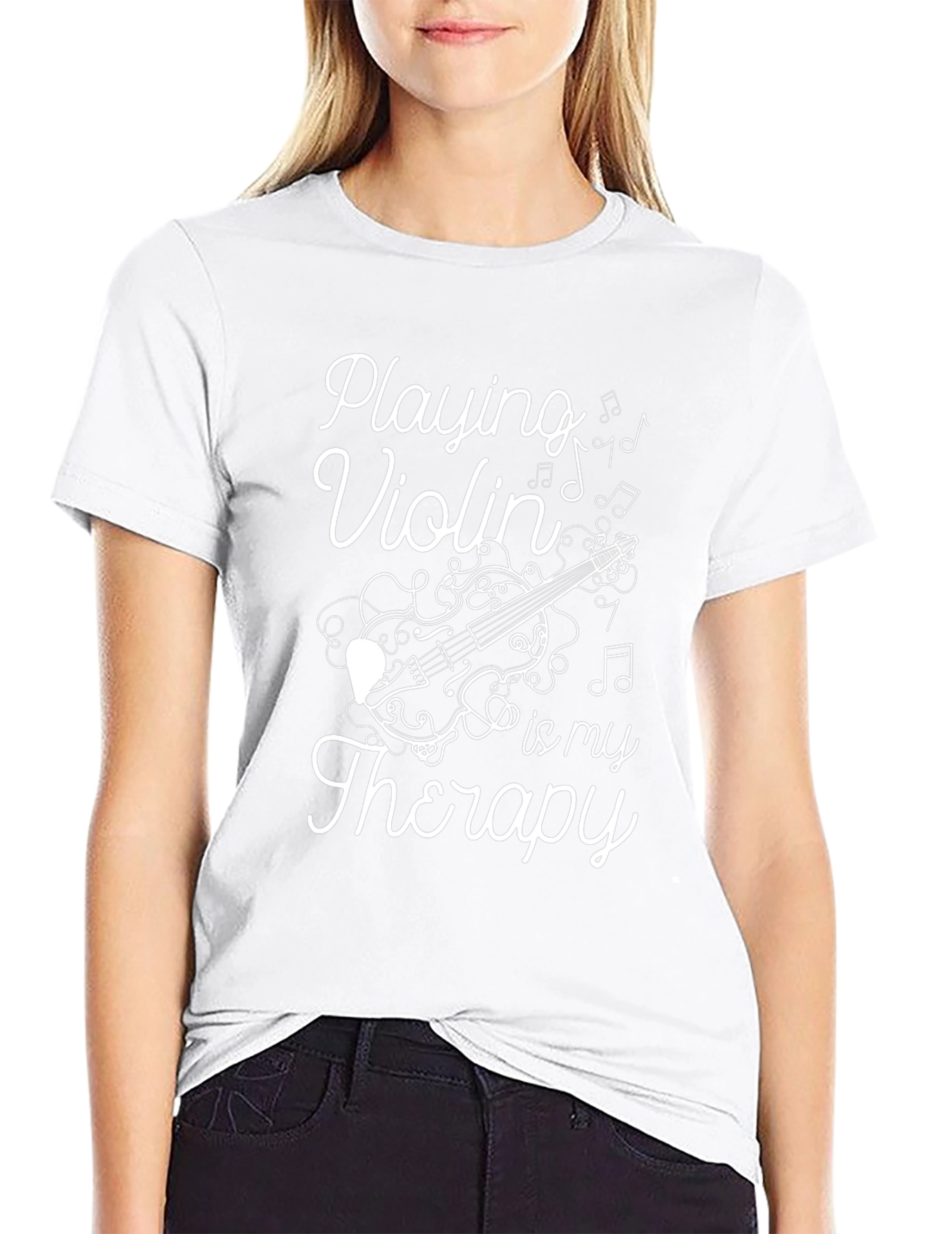 Playing Violin is My Therapy Graphic Tee