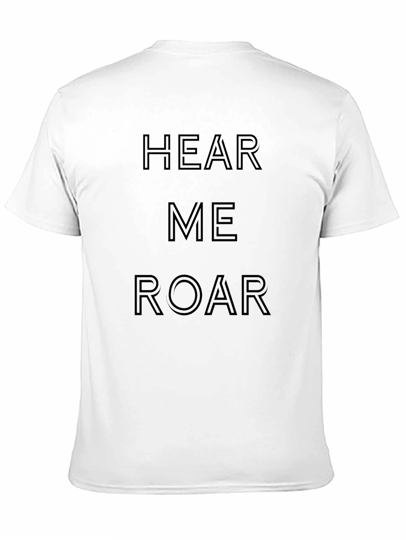 Hear Me Roar Mens Black Graphic T-Shirt