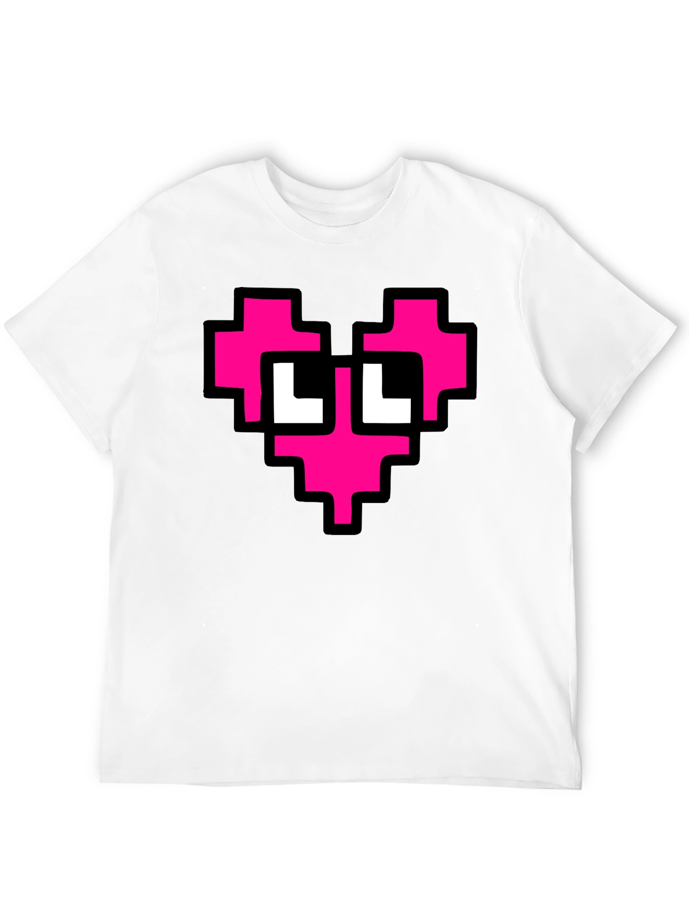 Pixel Heart T-Shirt - Black Graphic Tee