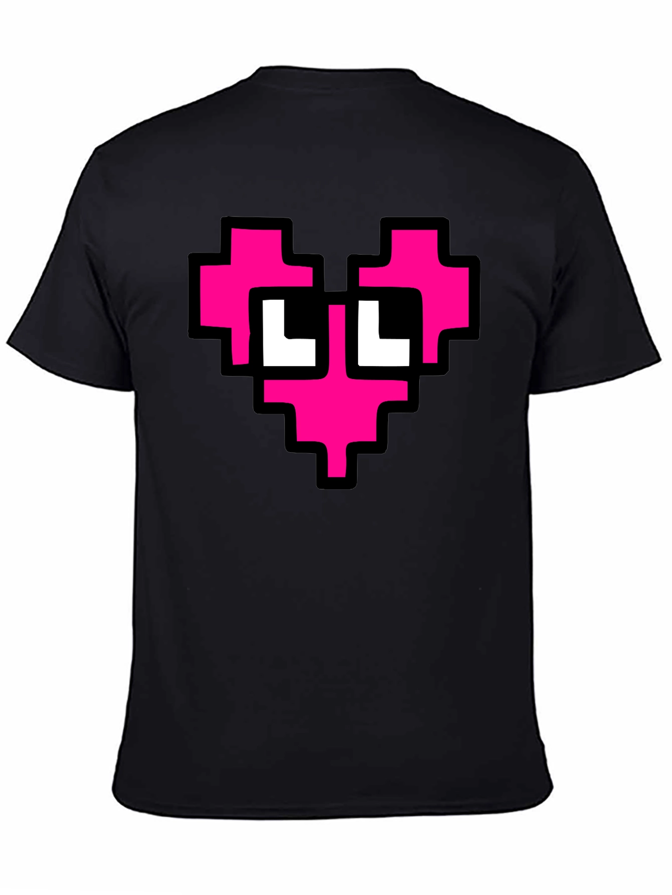 Pixel Heart T-Shirt - Black Graphic Tee