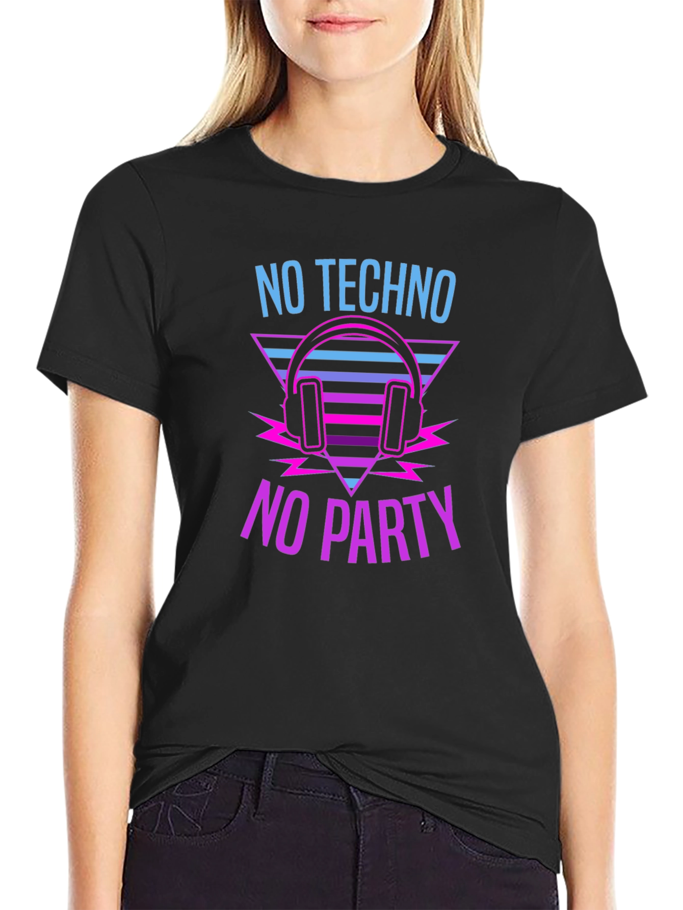 No Techno No Party Graphic T-Shirt