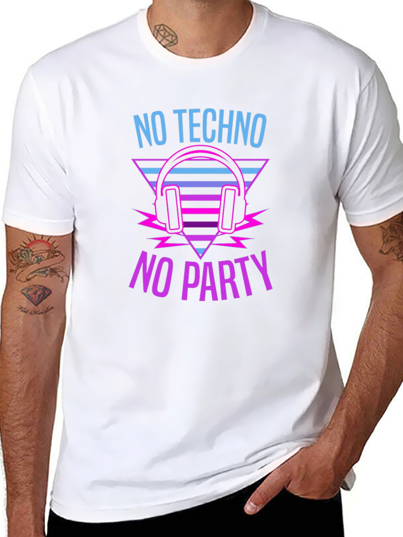 No Techno No Party Graphic T-Shirt