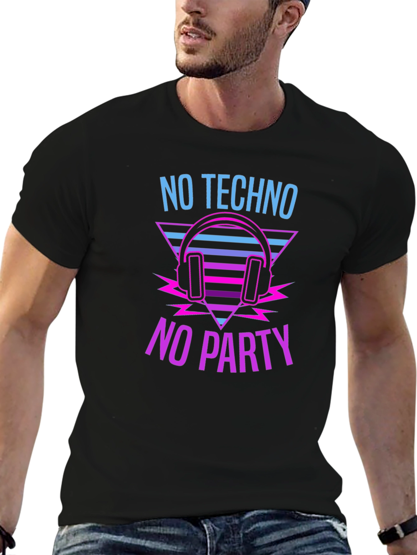 No Techno No Party Graphic T-Shirt