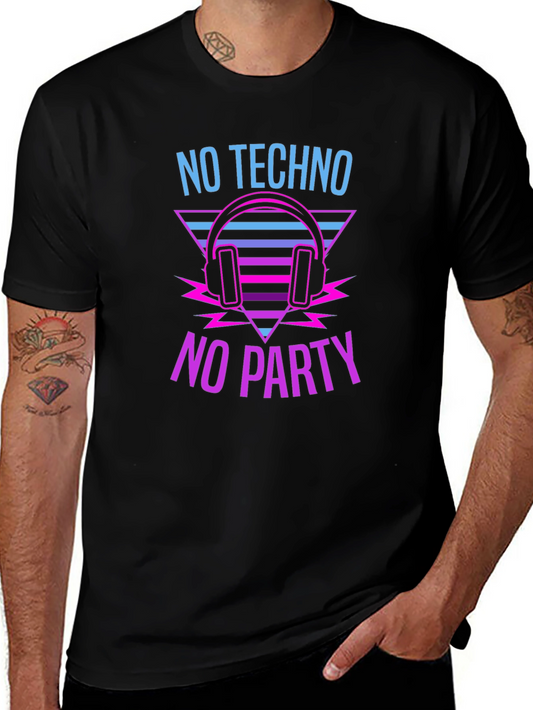 No Techno No Party Graphic T-Shirt