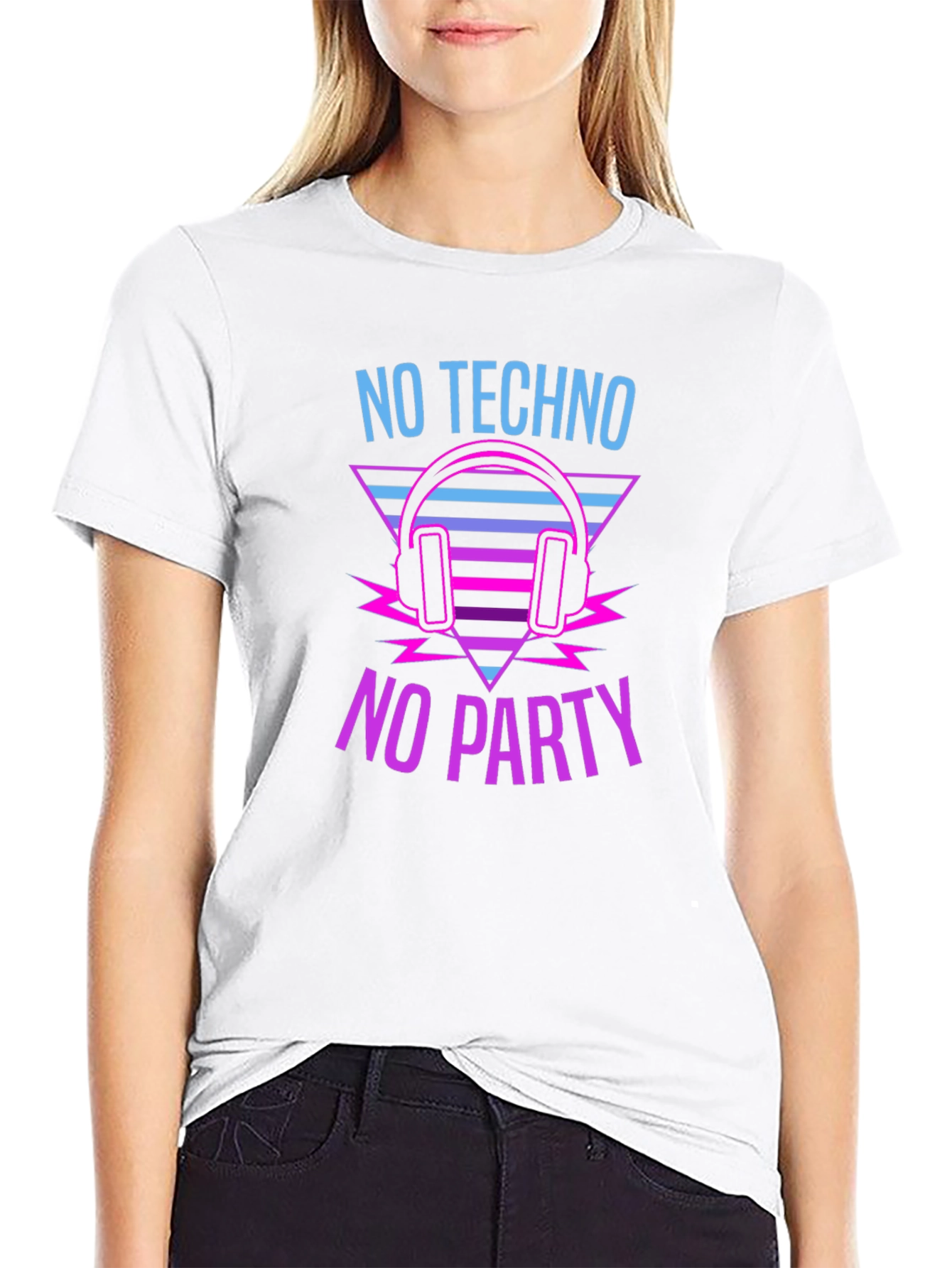 No Techno No Party Graphic T-Shirt