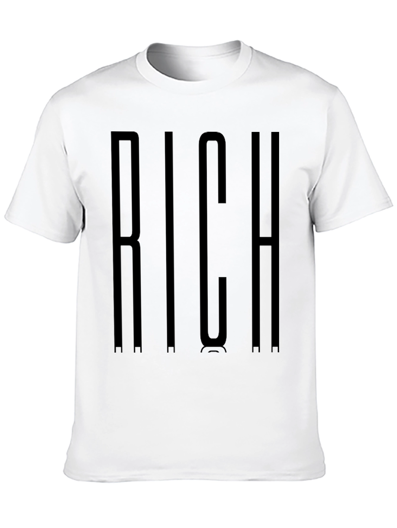Black RICH Graphic Crewneck T-Shirt