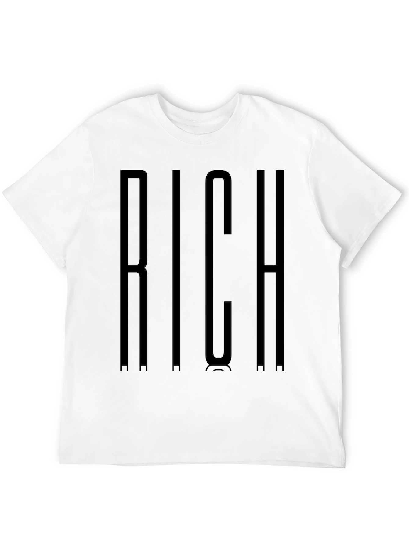 Black RICH Graphic Crewneck T-Shirt