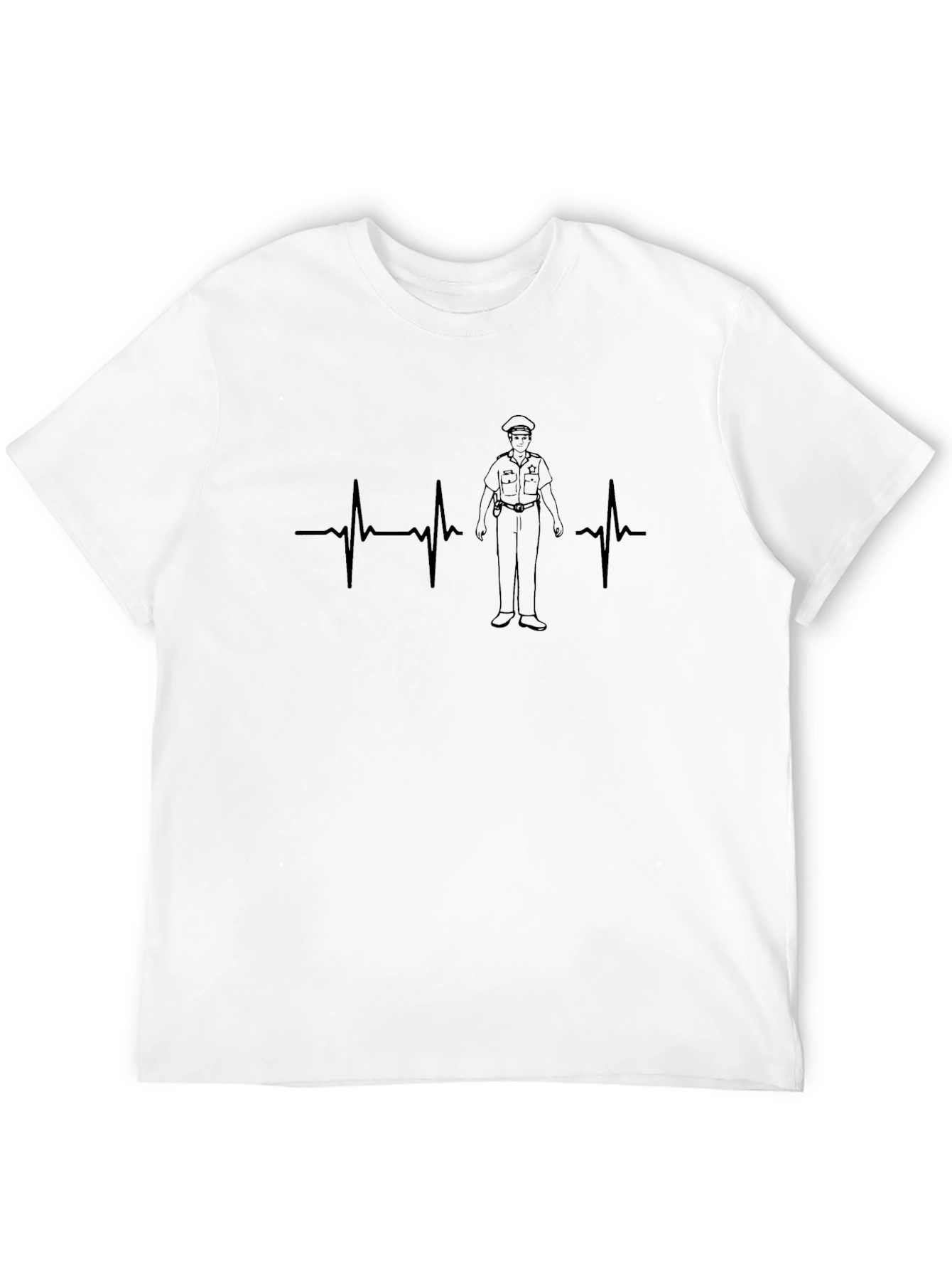 Police Heartbeat T-Shirt - Law Enforcement Tee