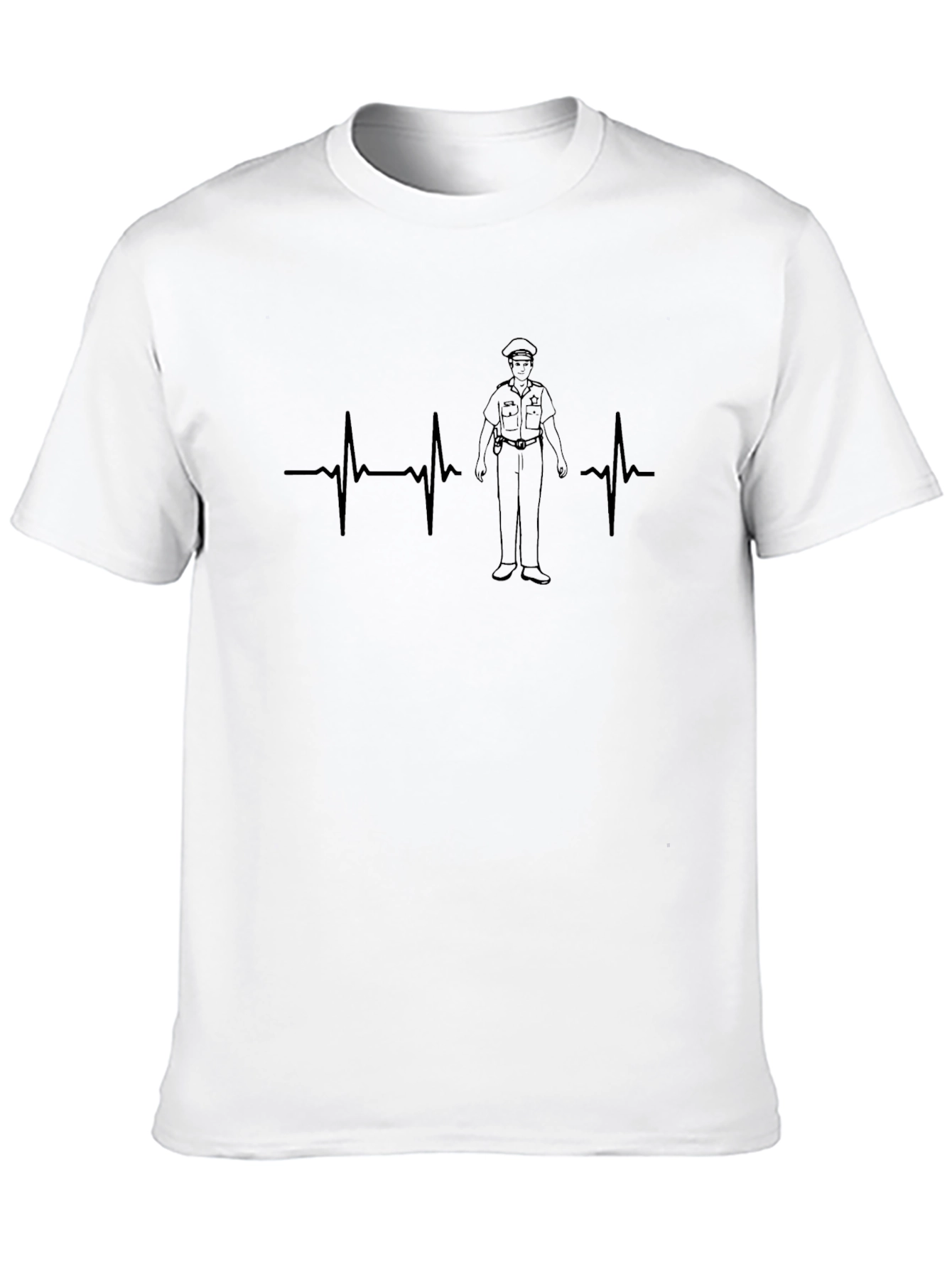 Police Heartbeat T-Shirt - Law Enforcement Tee