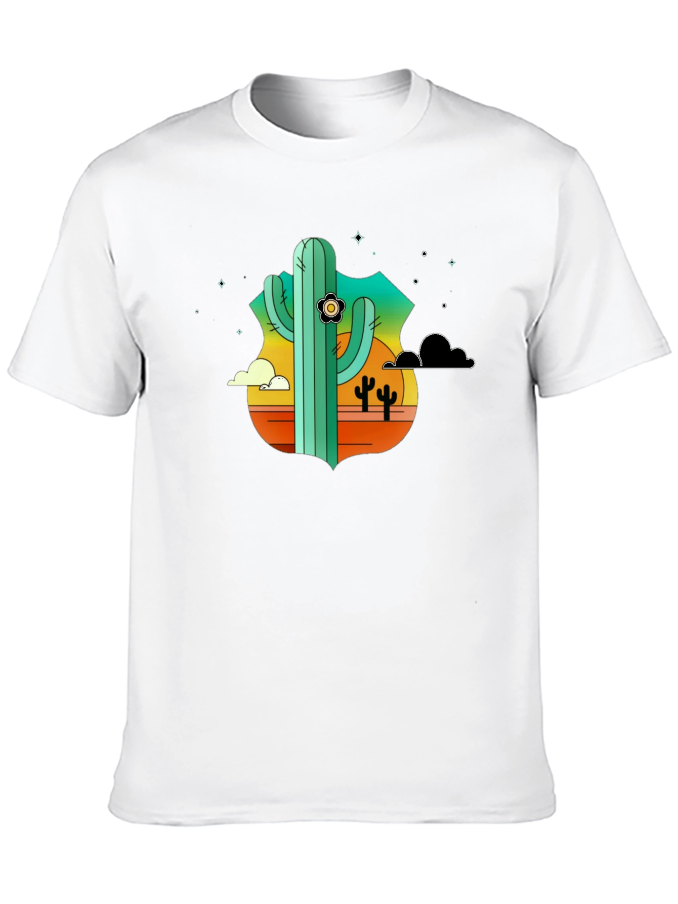 Cactus Desert Black T-Shirt