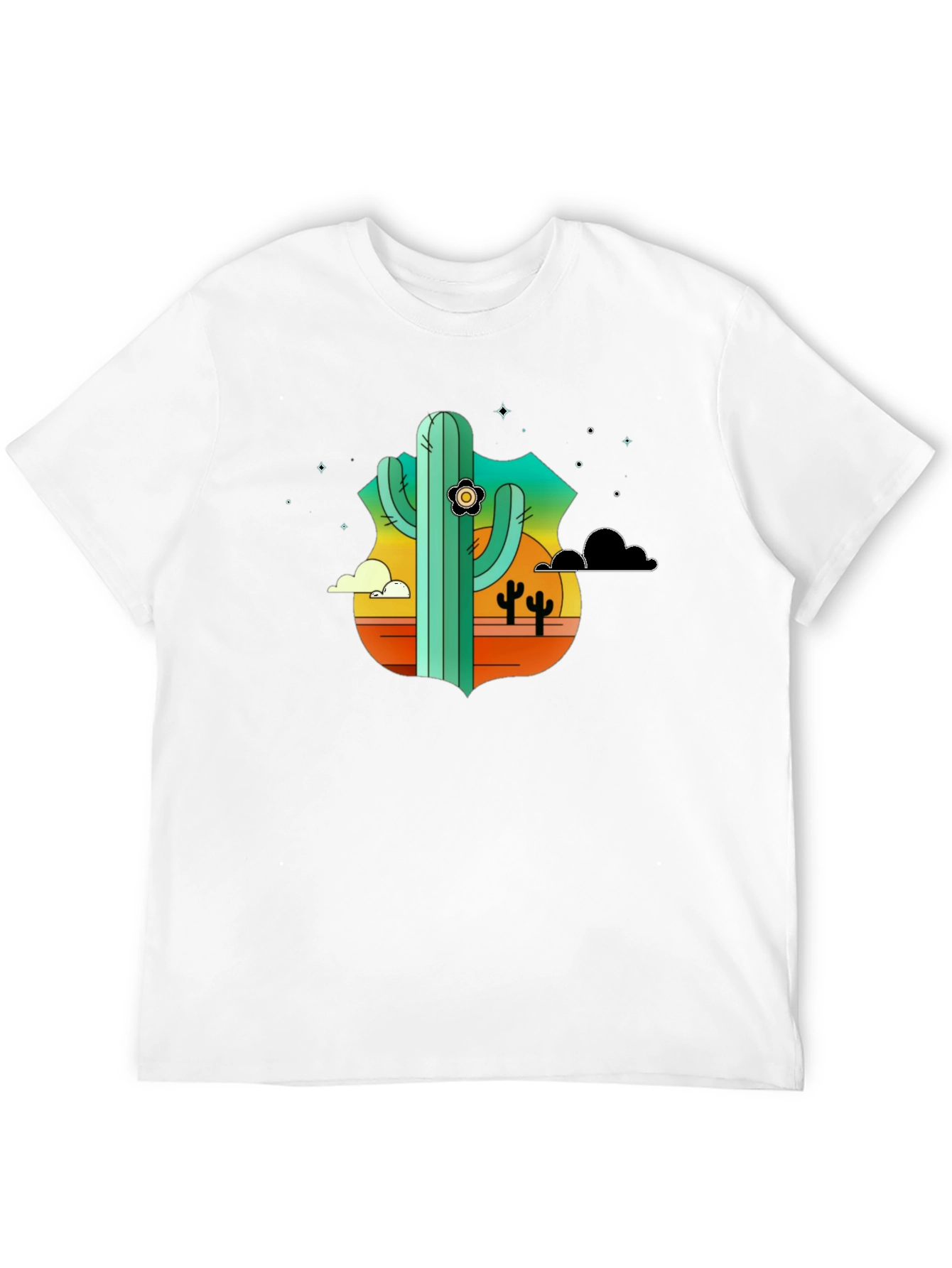 Cactus Desert Black T-Shirt