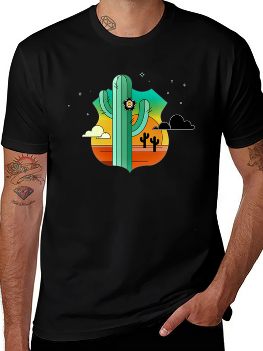 Cactus Desert Black T-Shirt