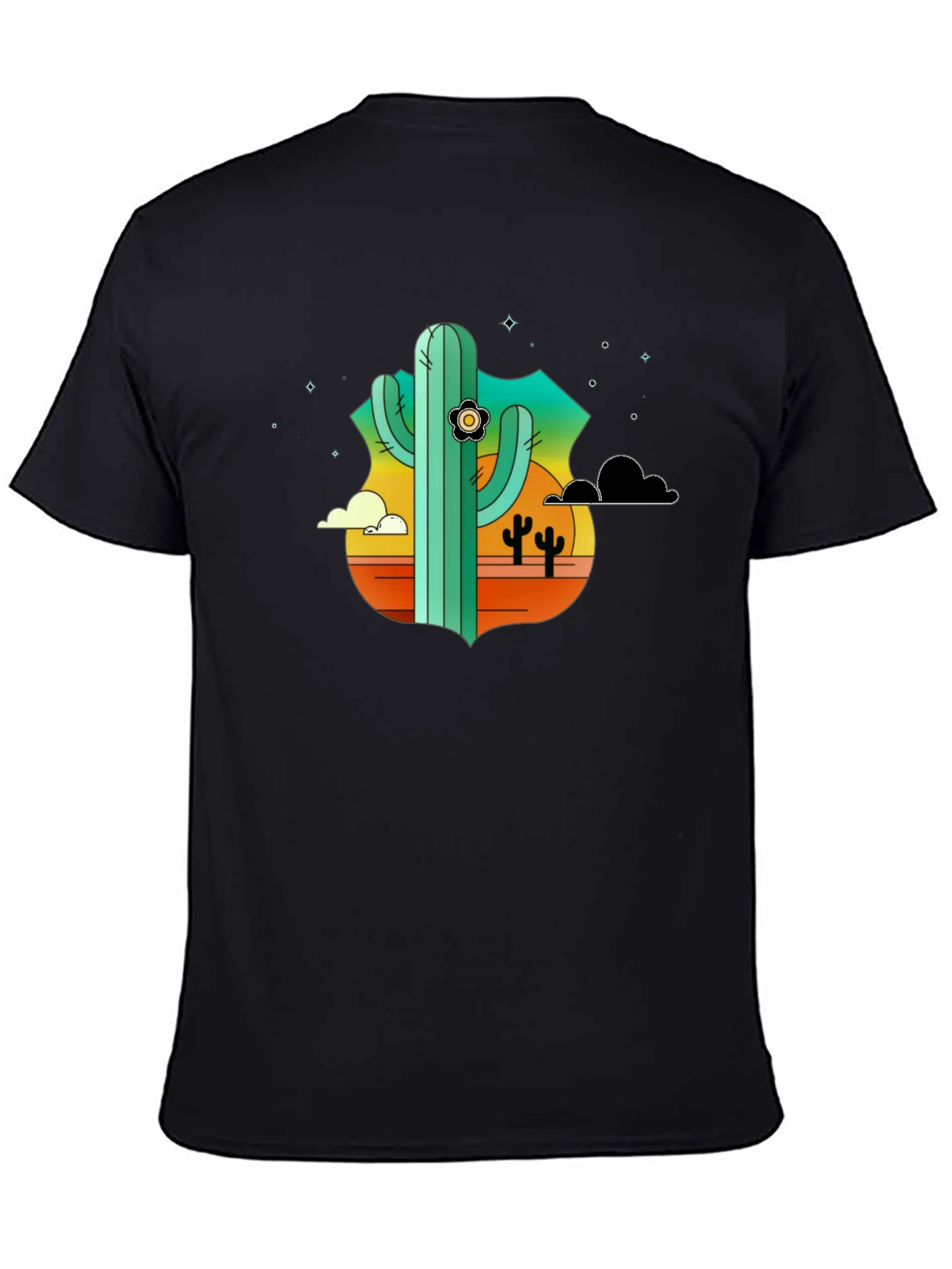 Cactus Desert Black T-Shirt