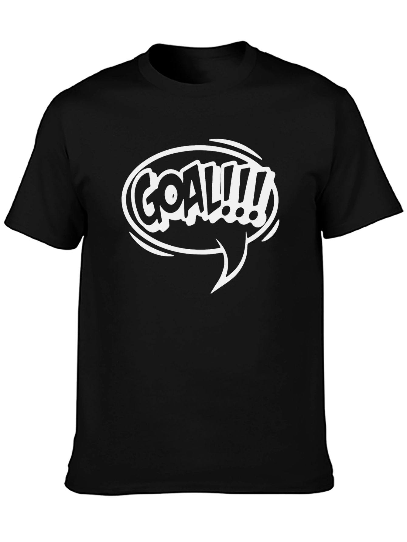 Goal!!! Graphic Print Black T-Shirt