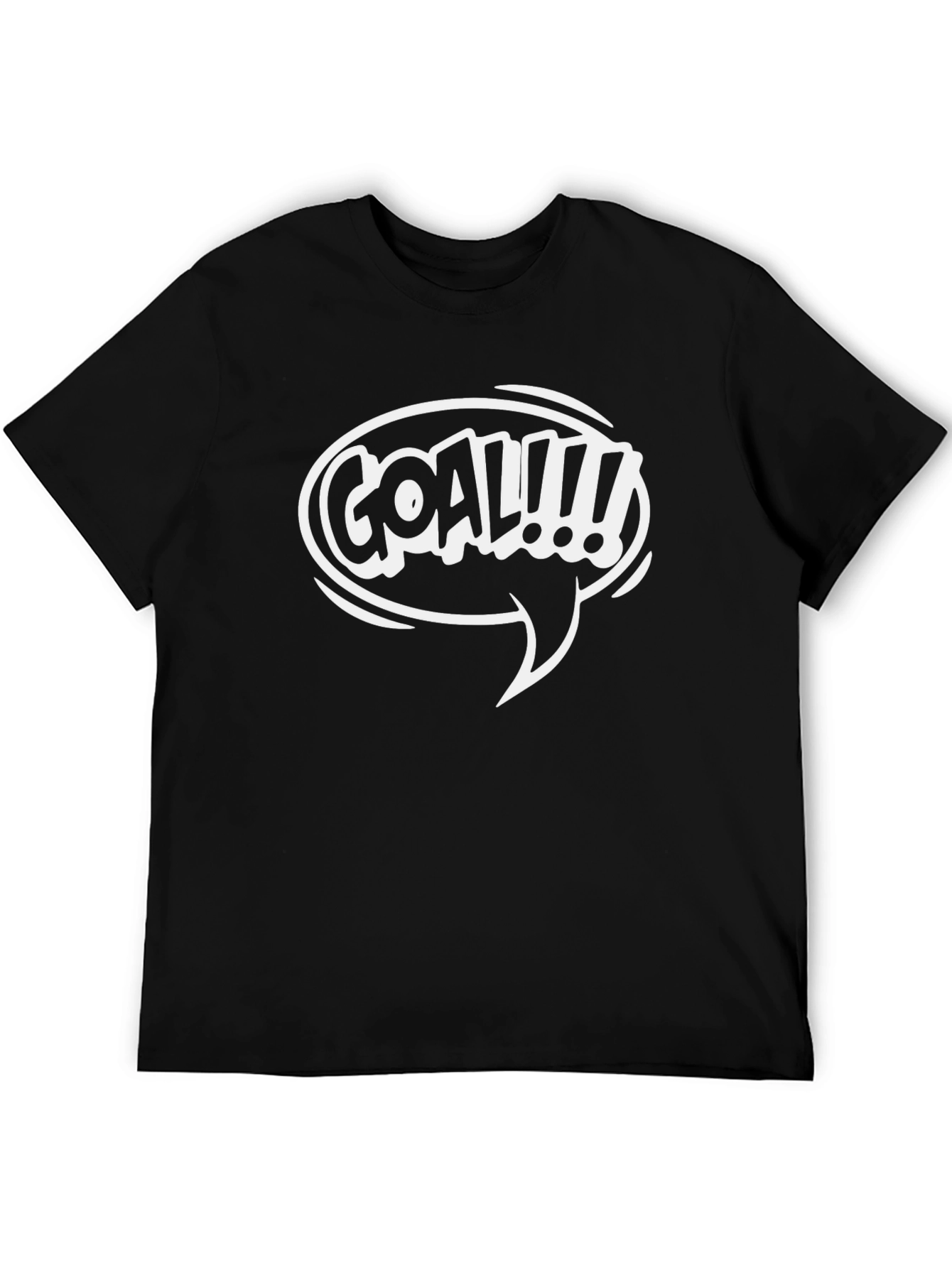 Goal!!! Graphic Print Black T-Shirt