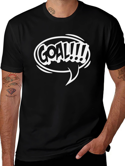 Goal!!! Graphic Print Black T-Shirt