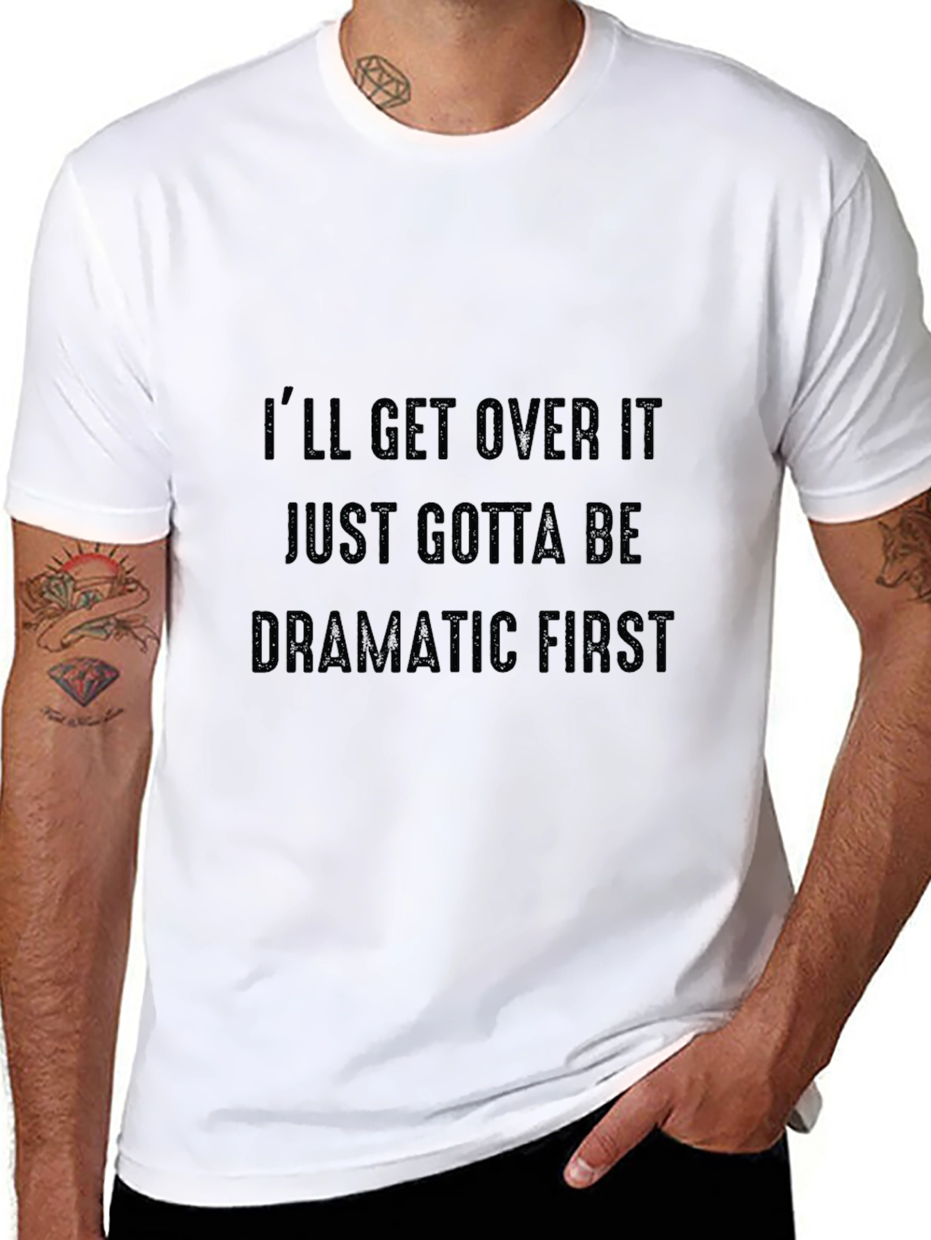 Dramatic First Black Graphic Tee
