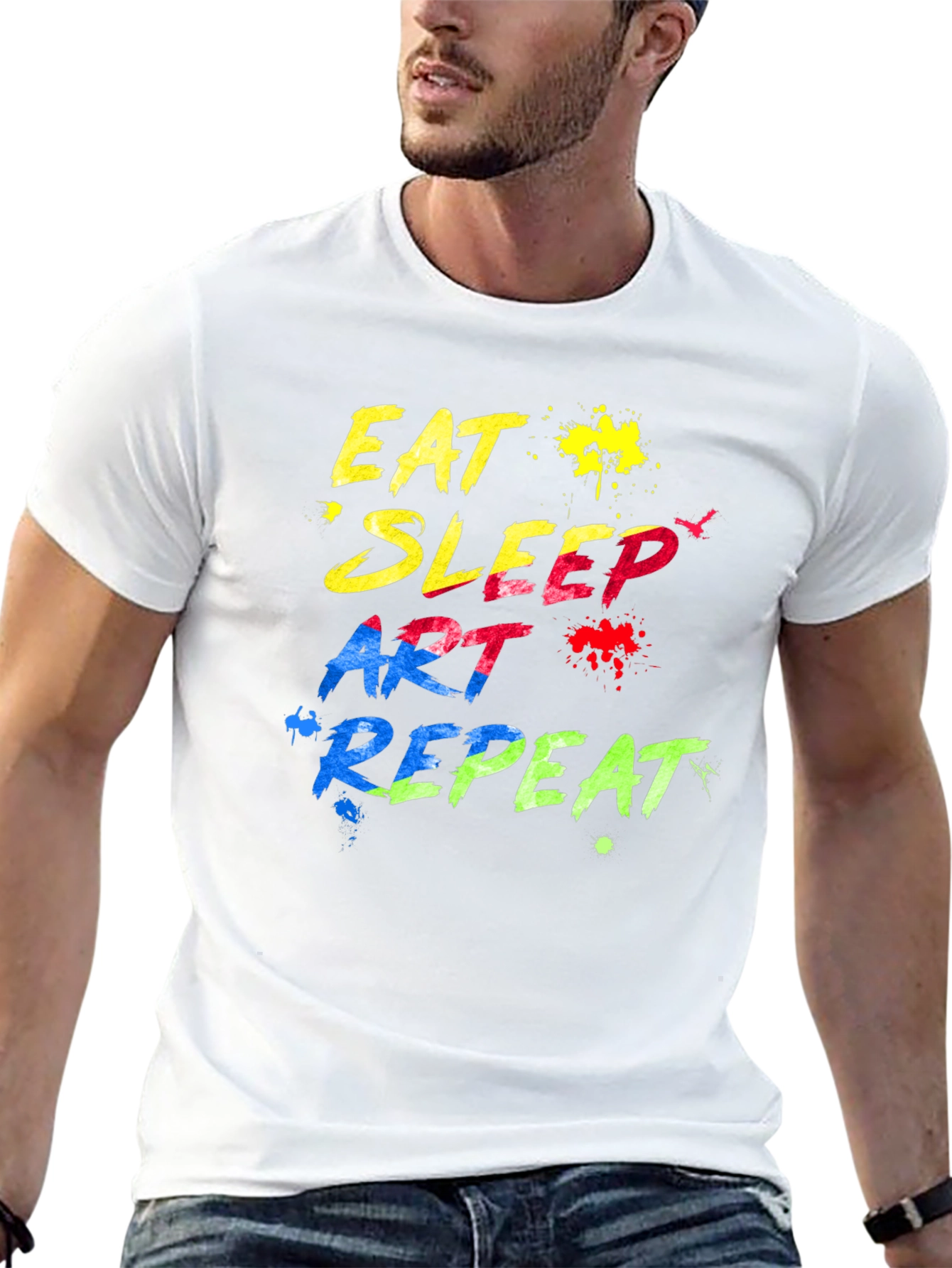 Eat Sleep Art Repeat Graphic T-Shirt