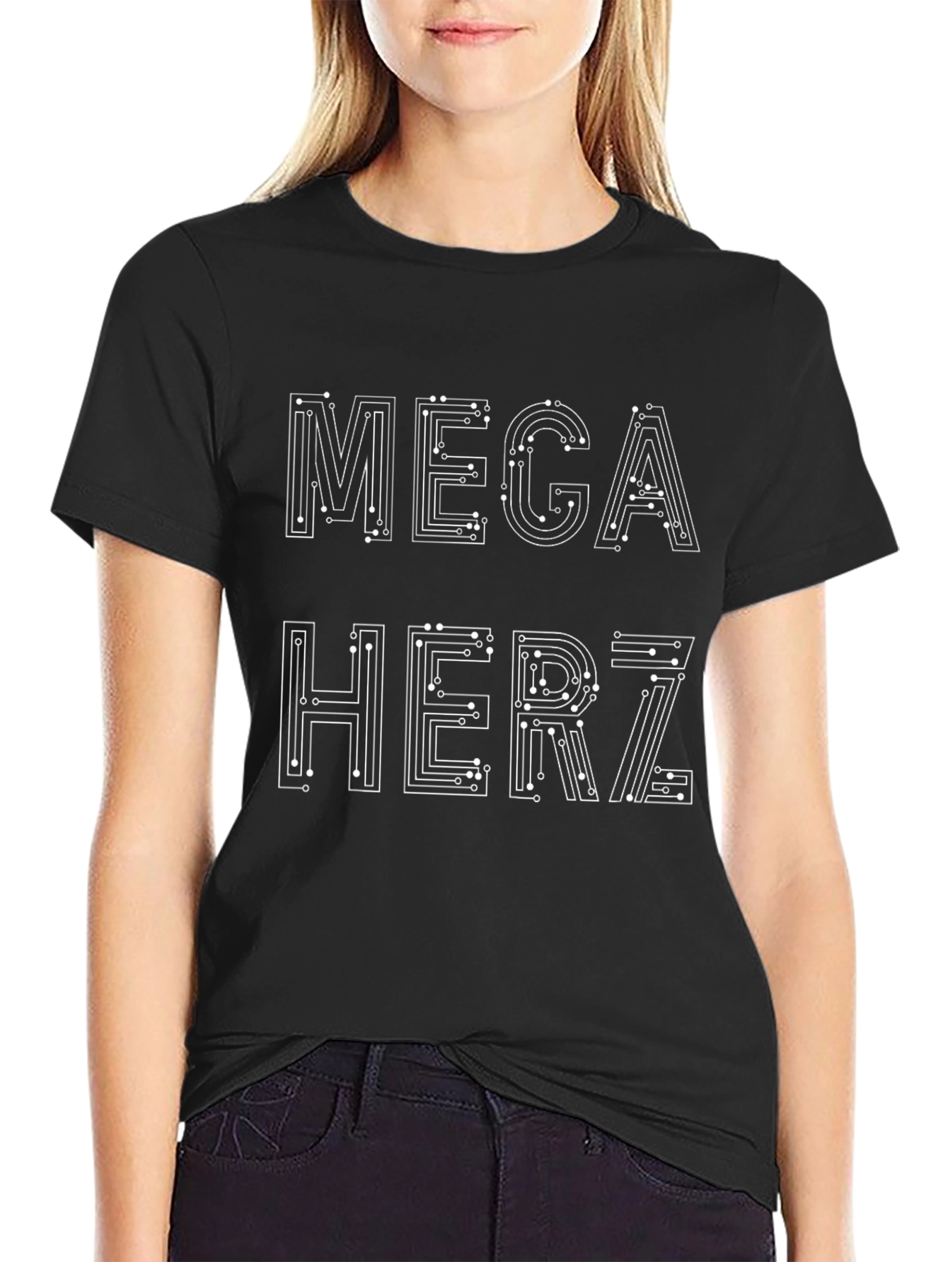 Mega Herz T-Shirt - Circuit Board Style Design