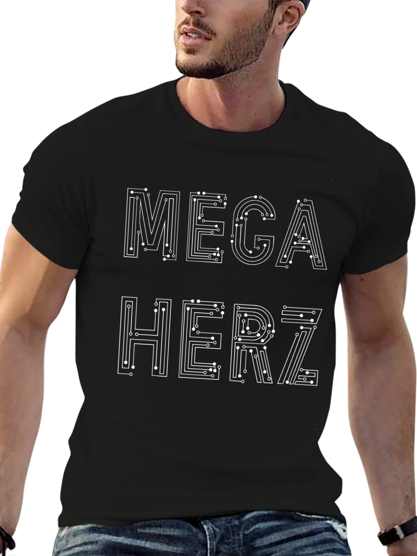 Mega Herz T-Shirt - Circuit Board Style Design