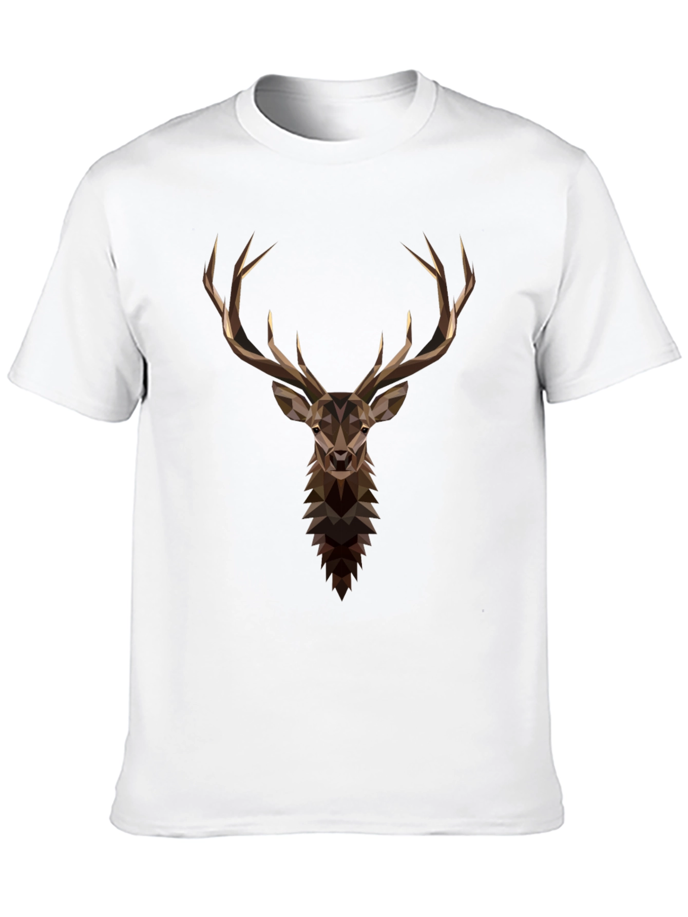Geometric Deer Graphic Tee - Mens Black T-Shirt