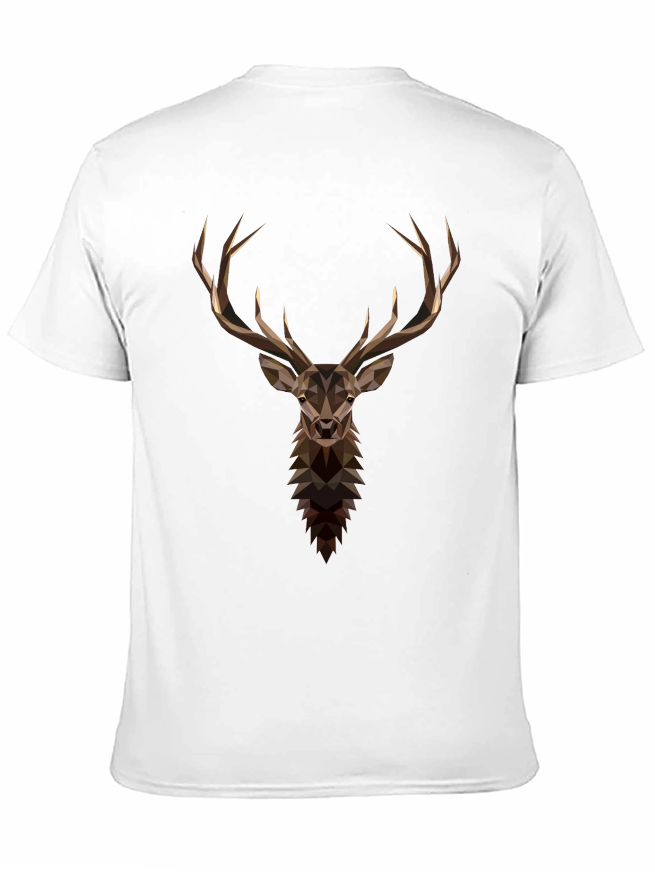 Geometric Deer Graphic Tee - Mens Black T-Shirt