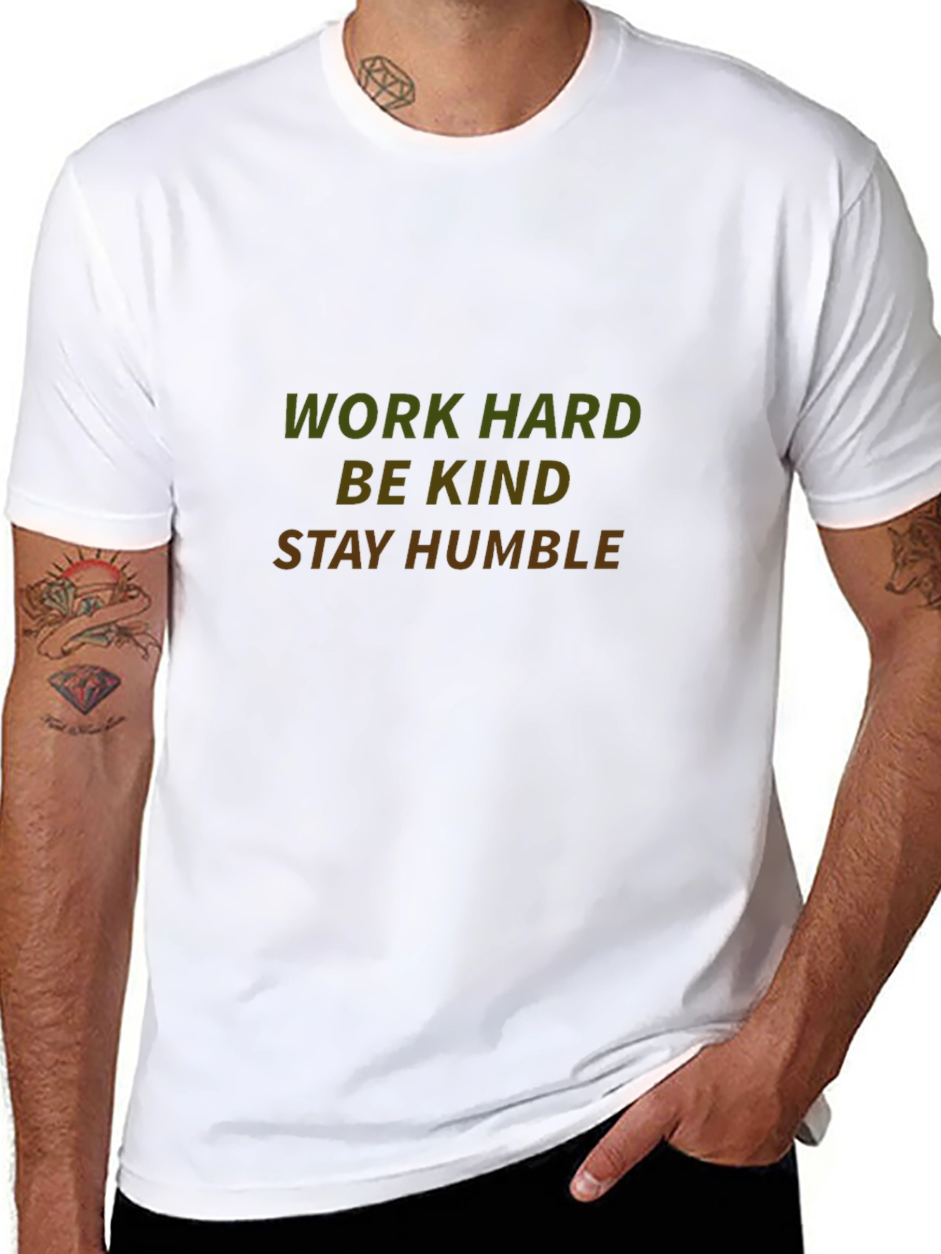 Work Hard Be Kind Stay Humble Black T-Shirt