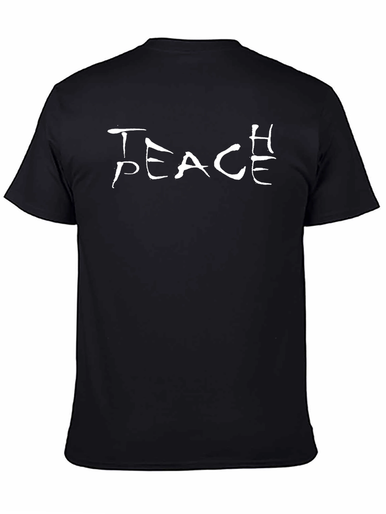 Peace T-Shirt - Black Crew Neck Tee