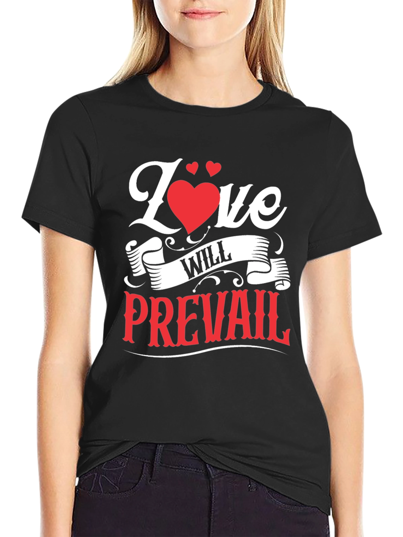 Love Will Prevail Graphic Tee - Black