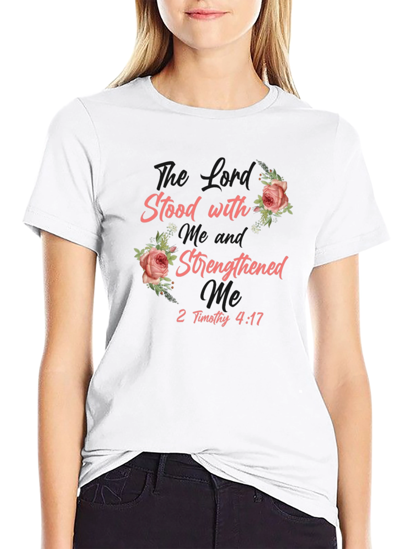 The Lord Stood T-Shirt Floral Religious Tee
