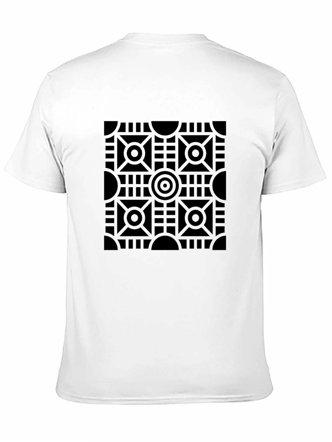 Geometric Pattern Black T-Shirt
