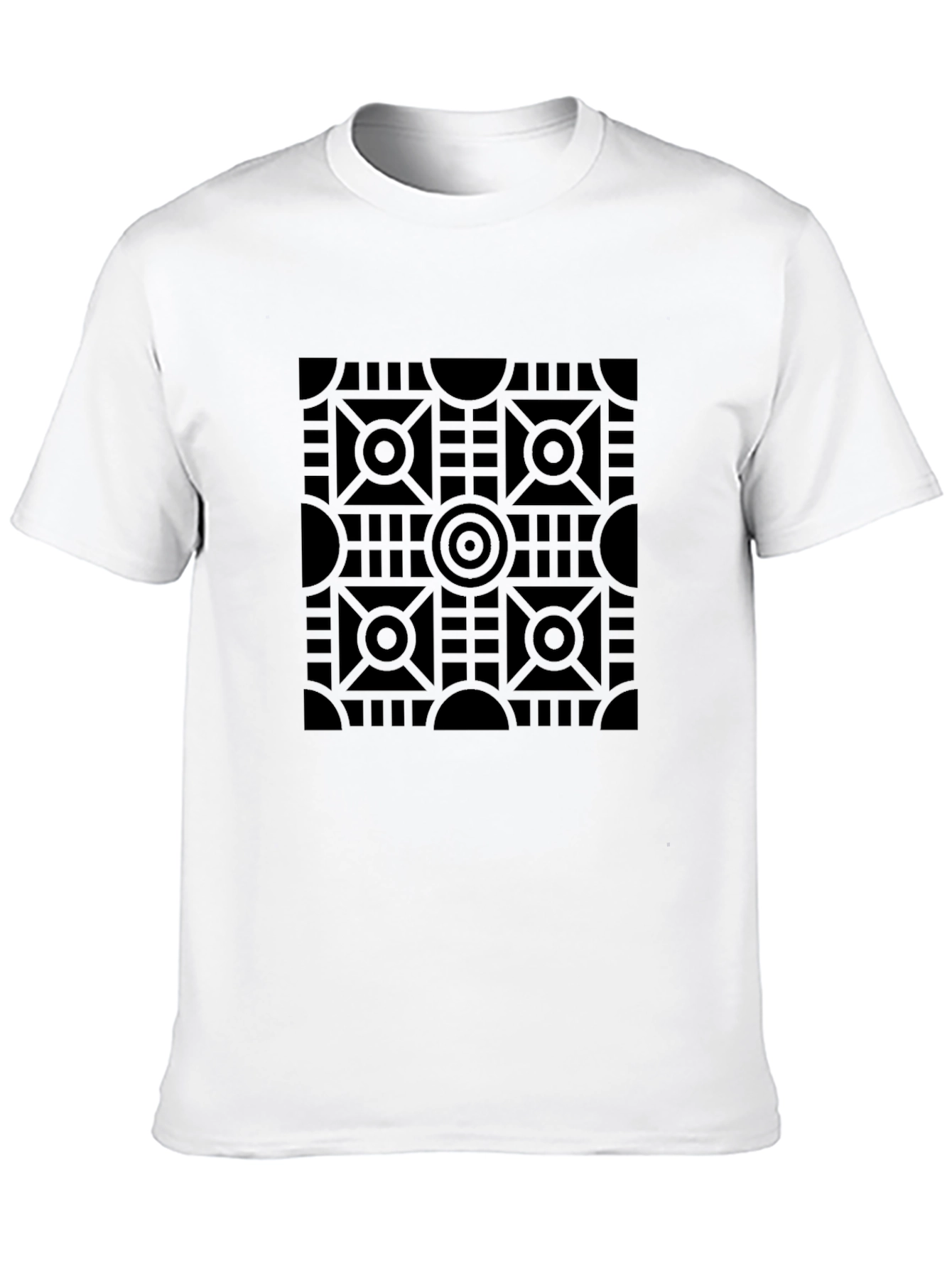 Geometric Pattern Black T-Shirt