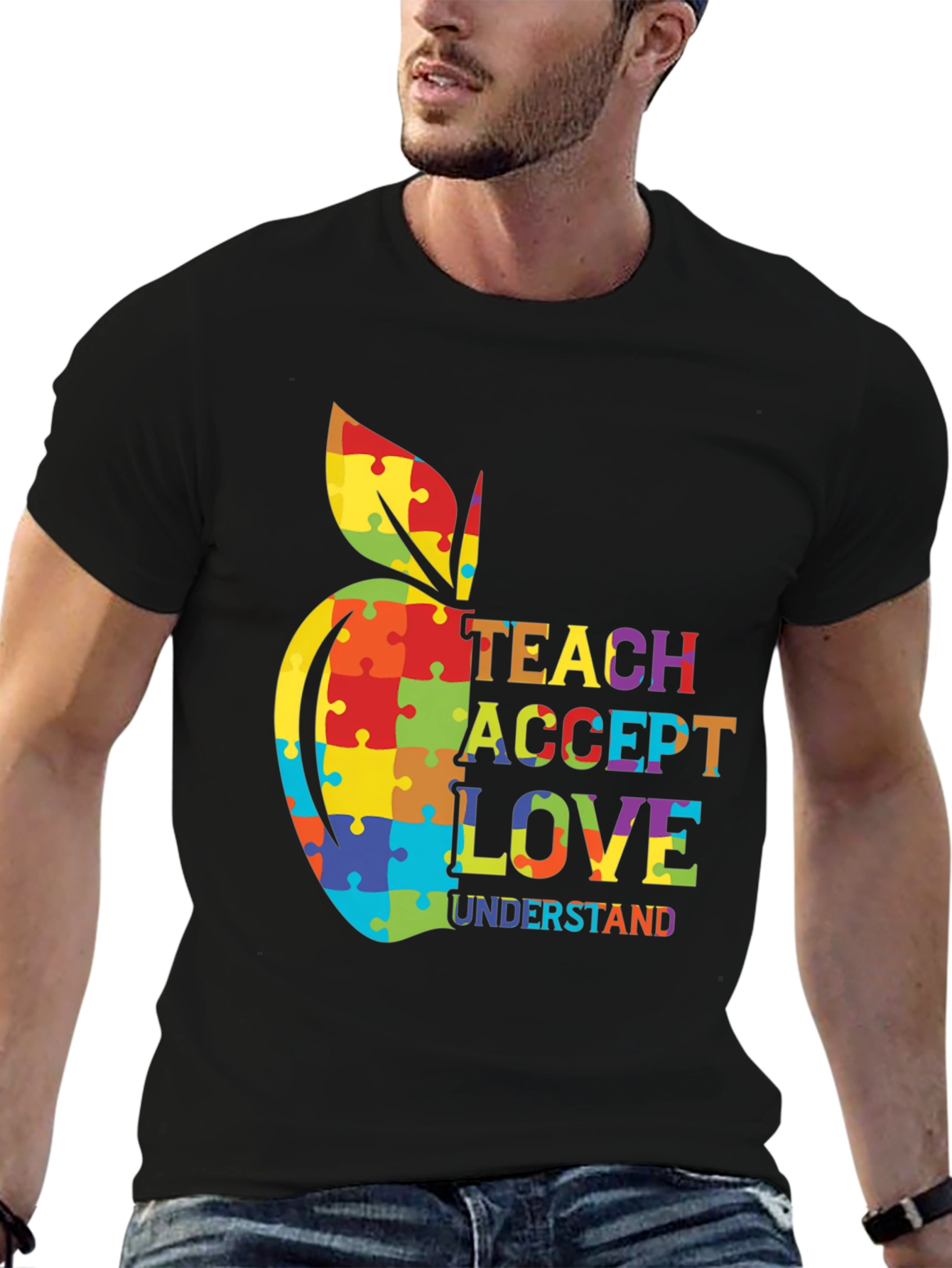 Teach Accept Love Autism Awareness Tee