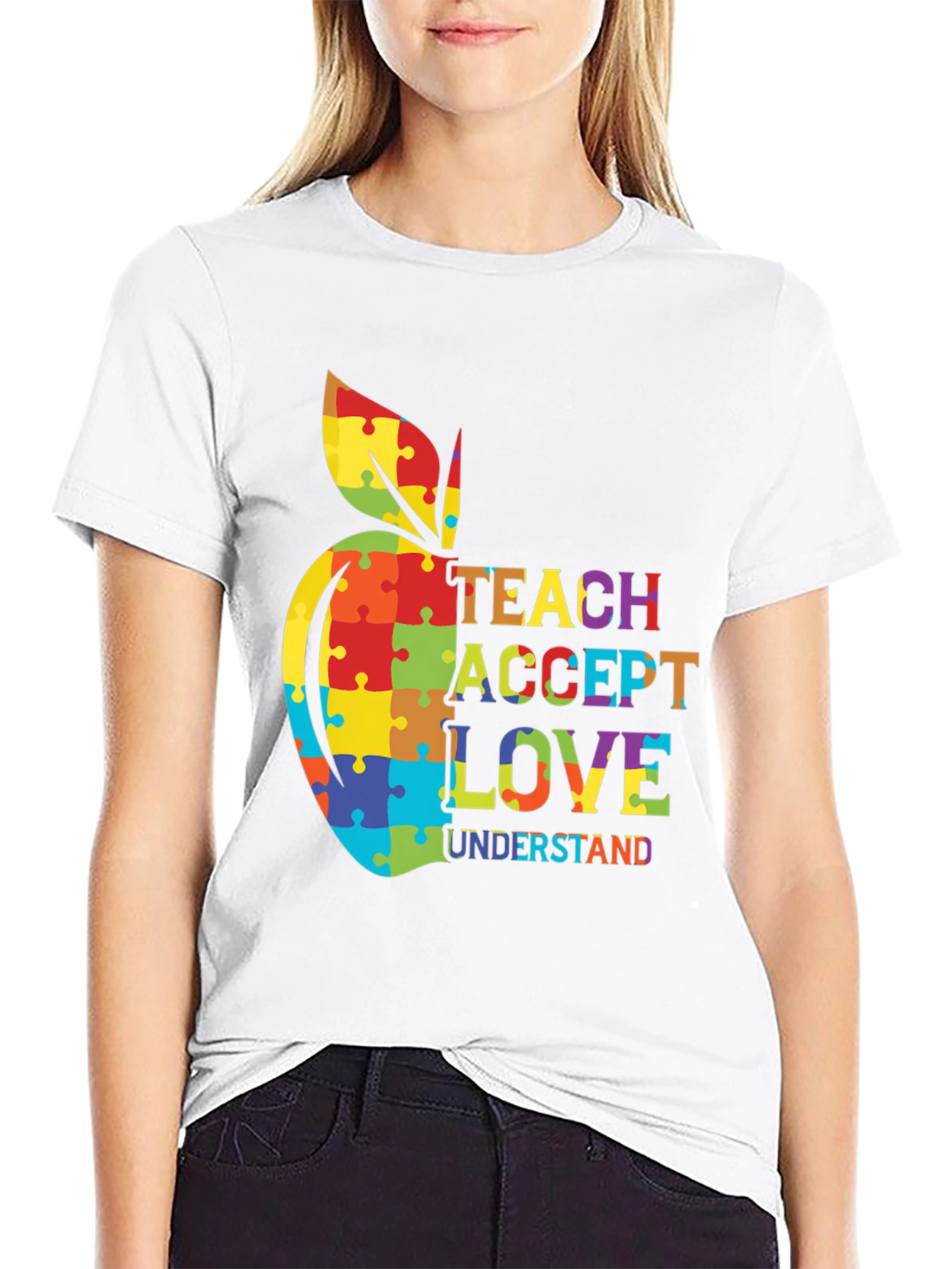 Teach Accept Love Autism Awareness Tee