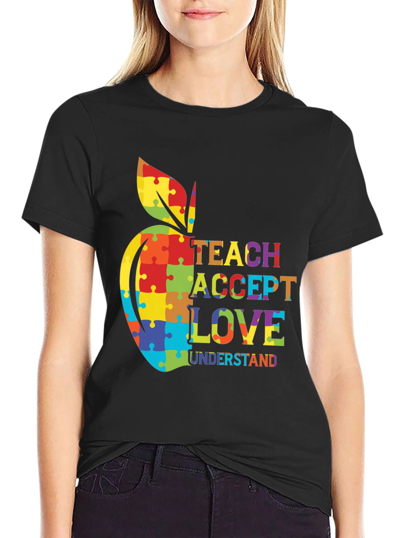 Teach Accept Love Autism Awareness Tee