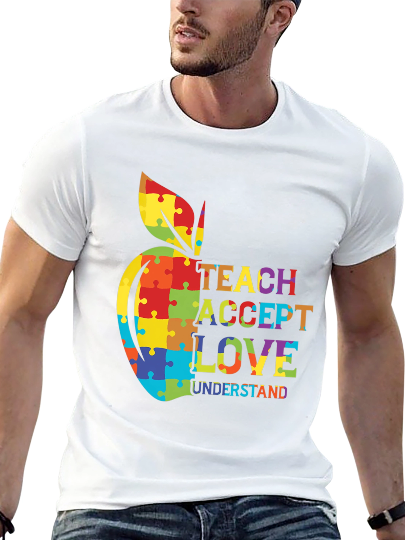 Teach Accept Love Autism Awareness Tee
