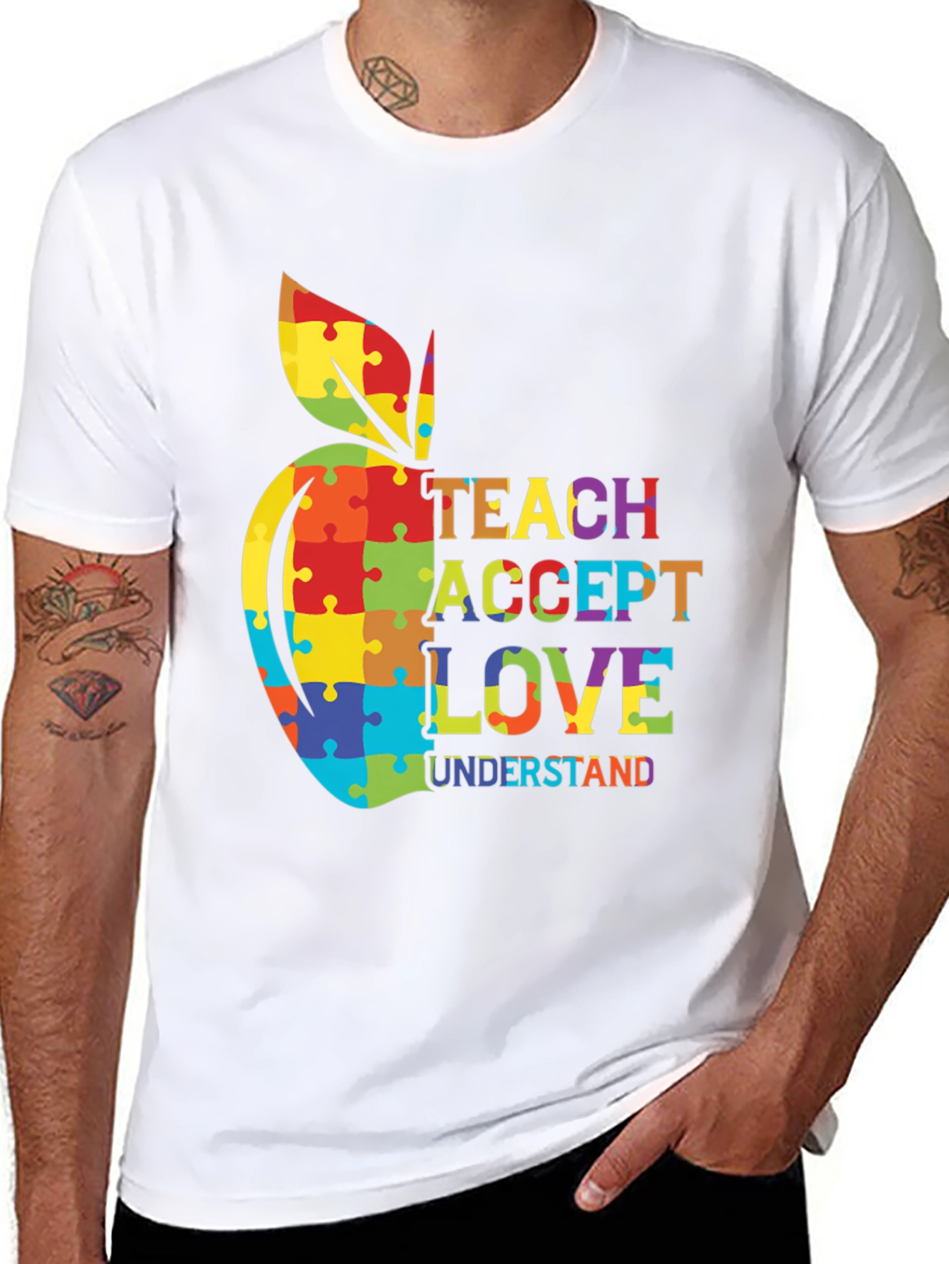 Teach Accept Love Autism Awareness Tee