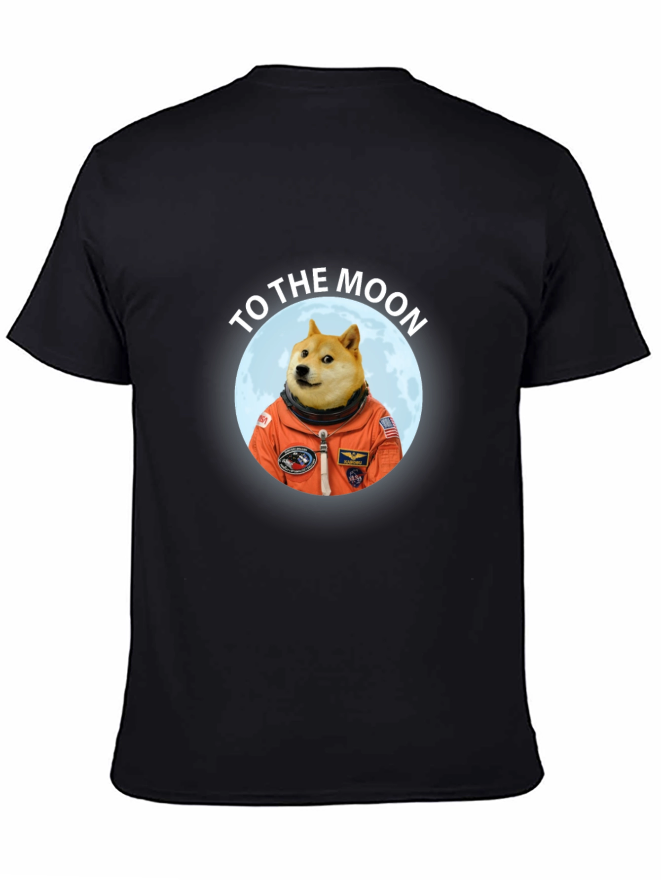 Doge to the Moon Black T-Shirt