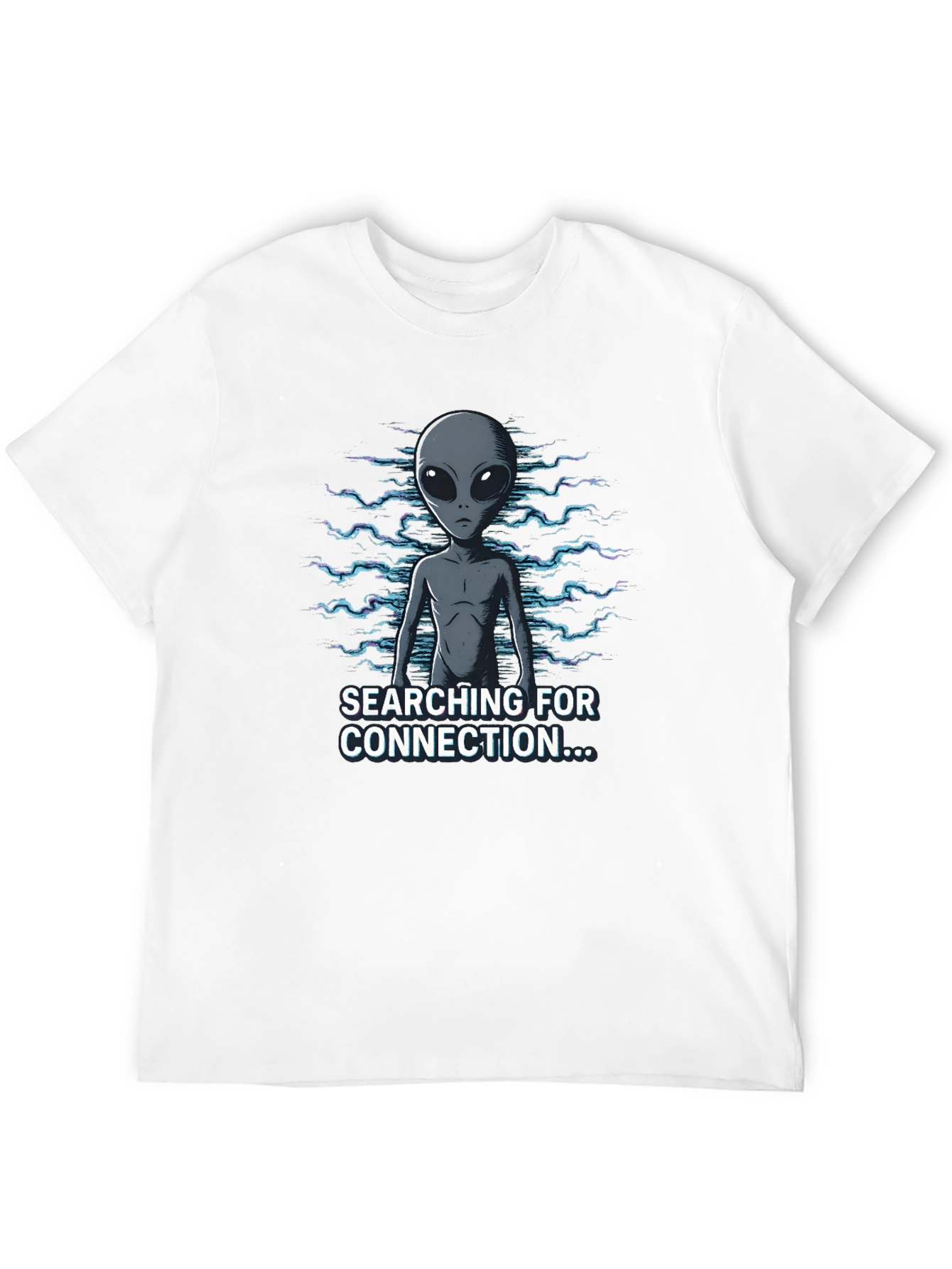 Alien Connection Graphic Tee - Black Cotton Blend