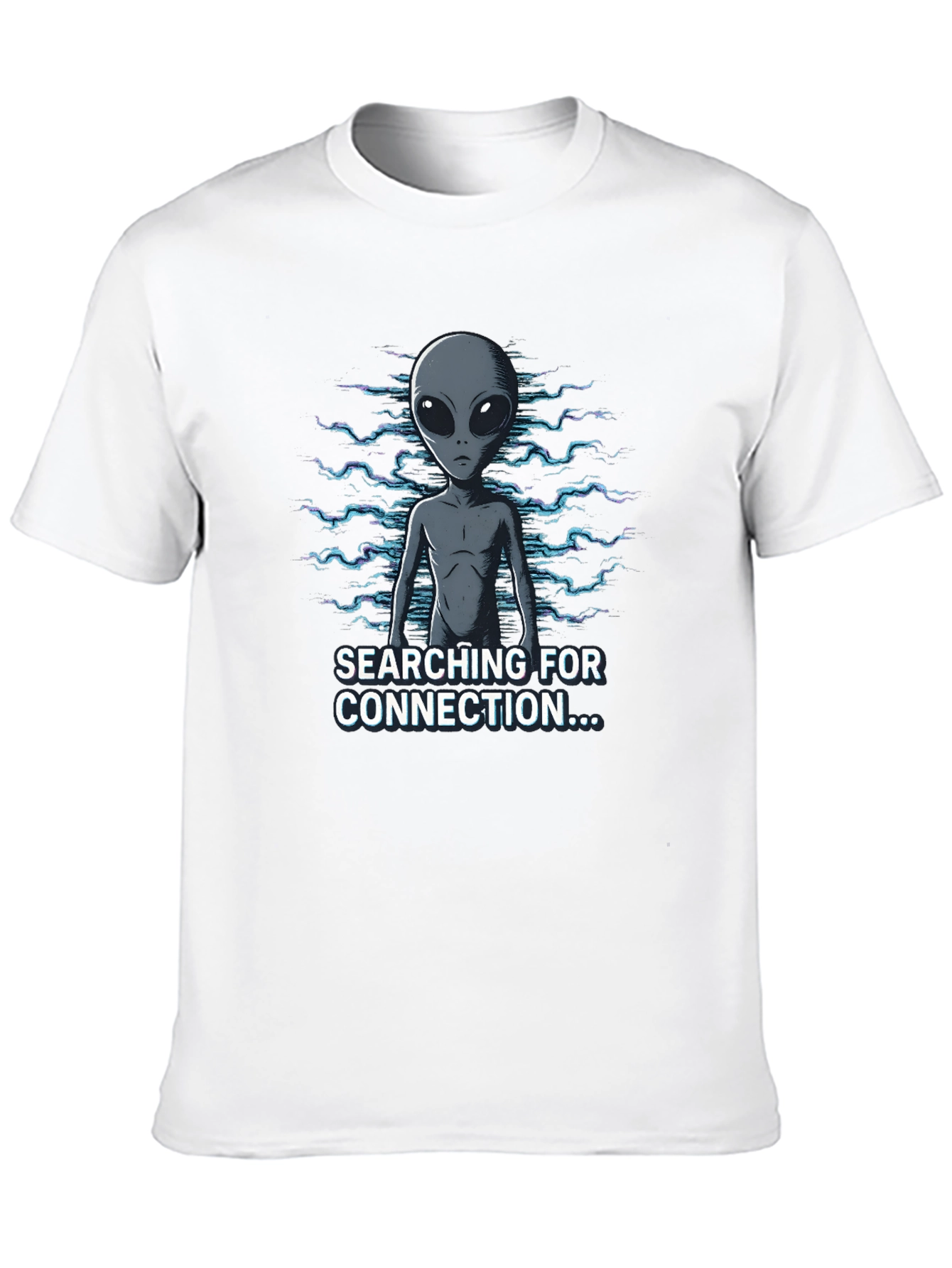 Alien Connection Graphic Tee - Black Cotton Blend
