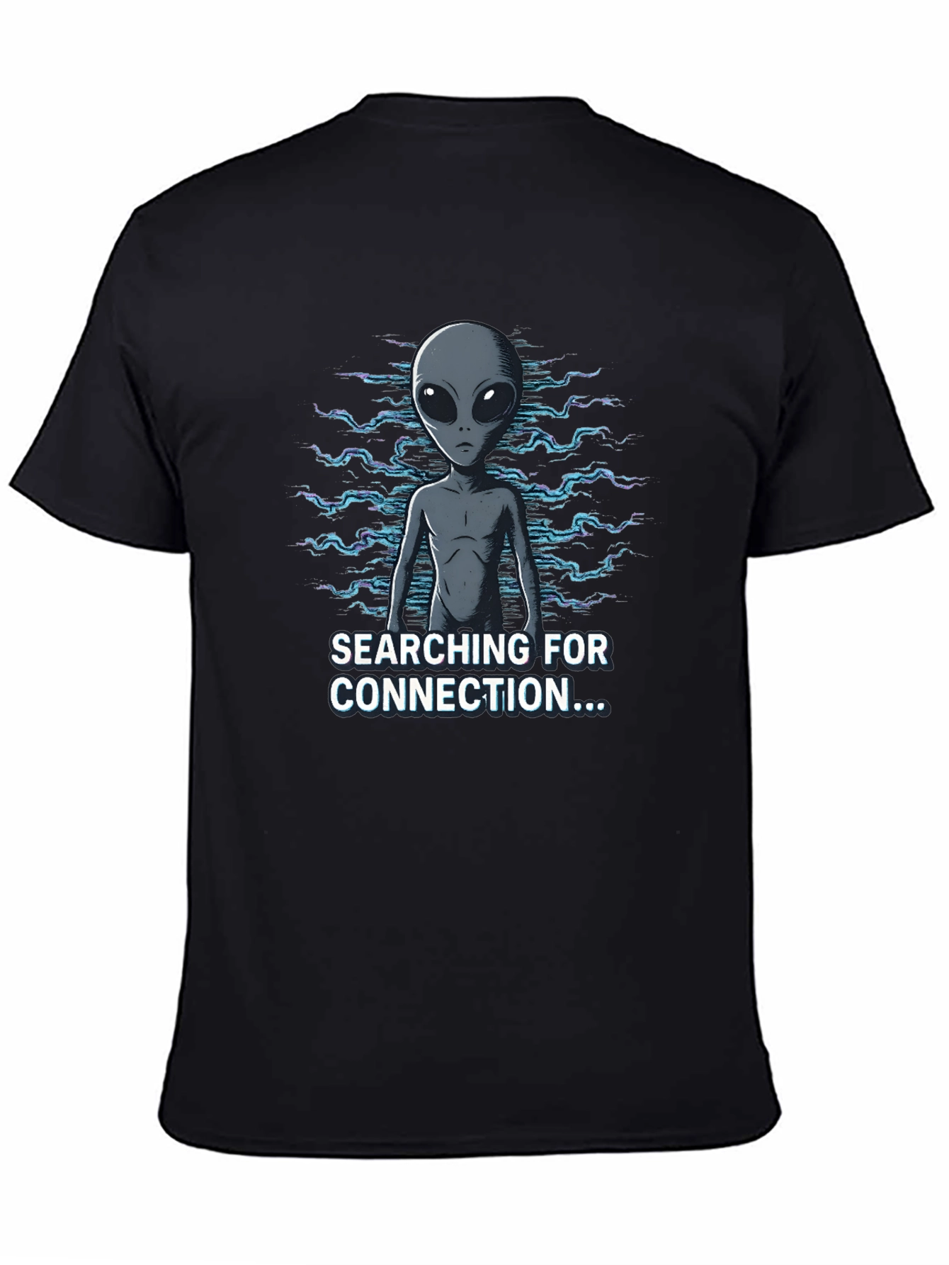 Alien Connection Graphic Tee - Black Cotton Blend